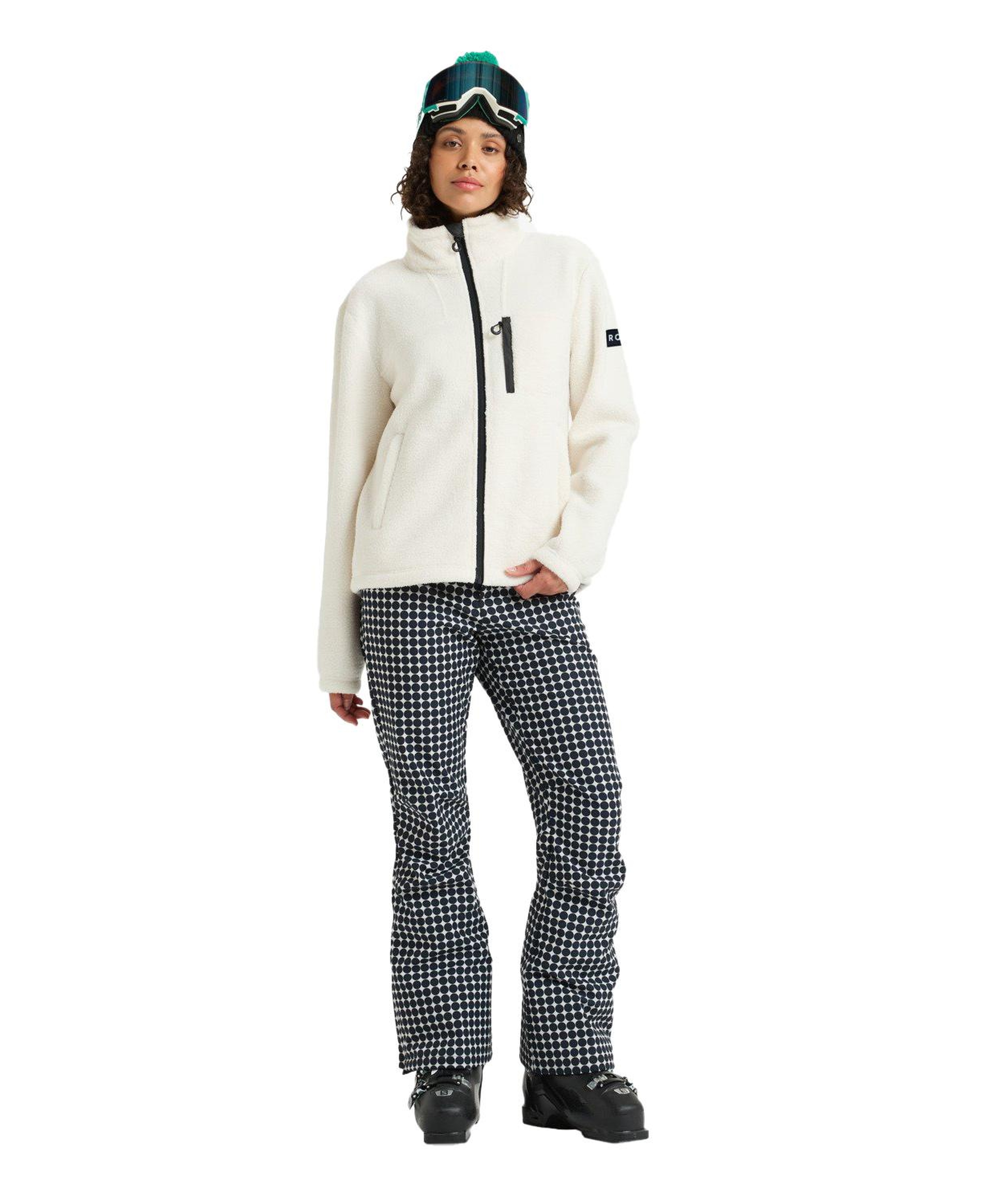 Roxy Alabama Full Zip Solid Kadın Beyaz Polar Ceket