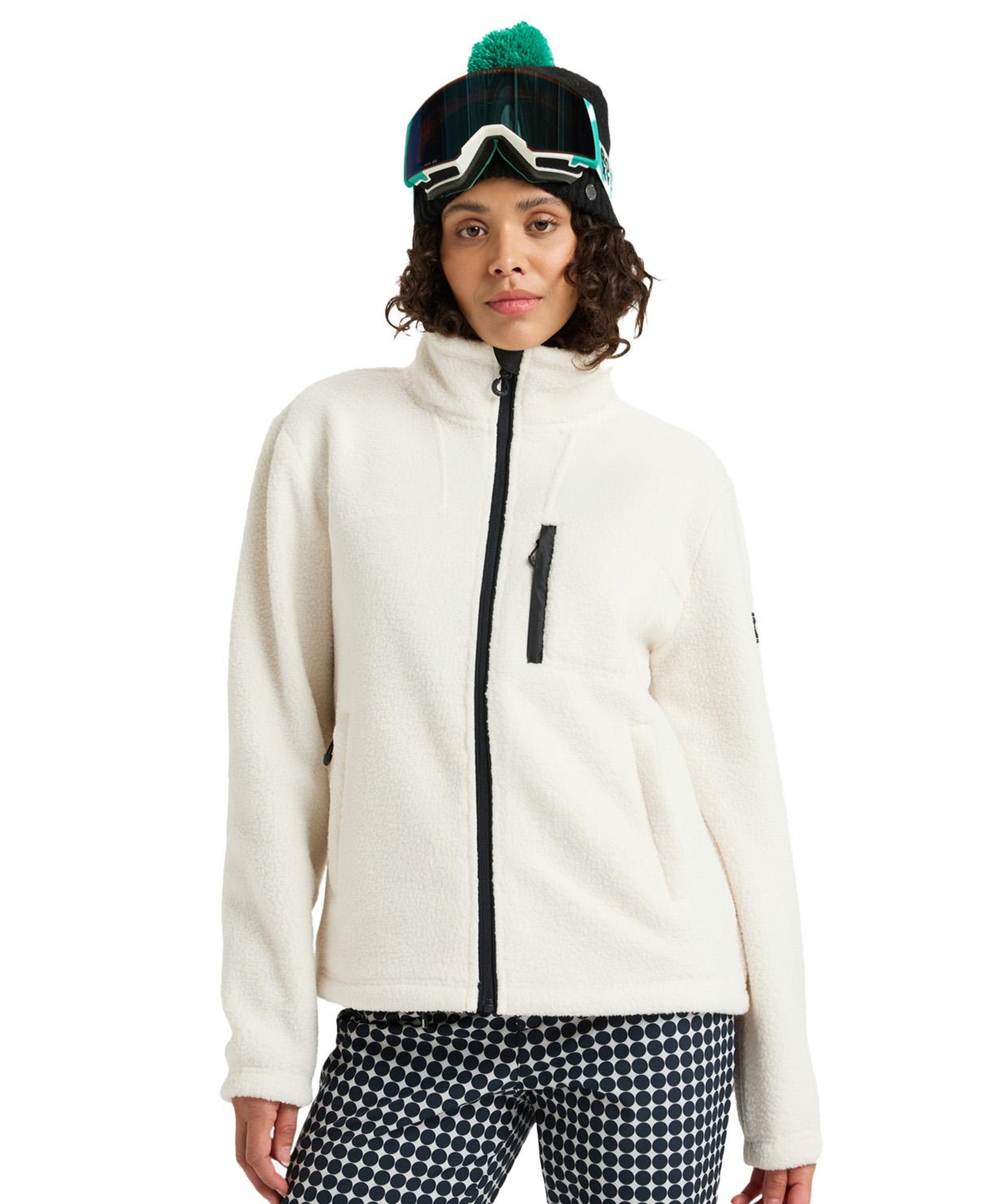 Roxy Alabama Full Zip Solid Kadın Beyaz Polar Ceket