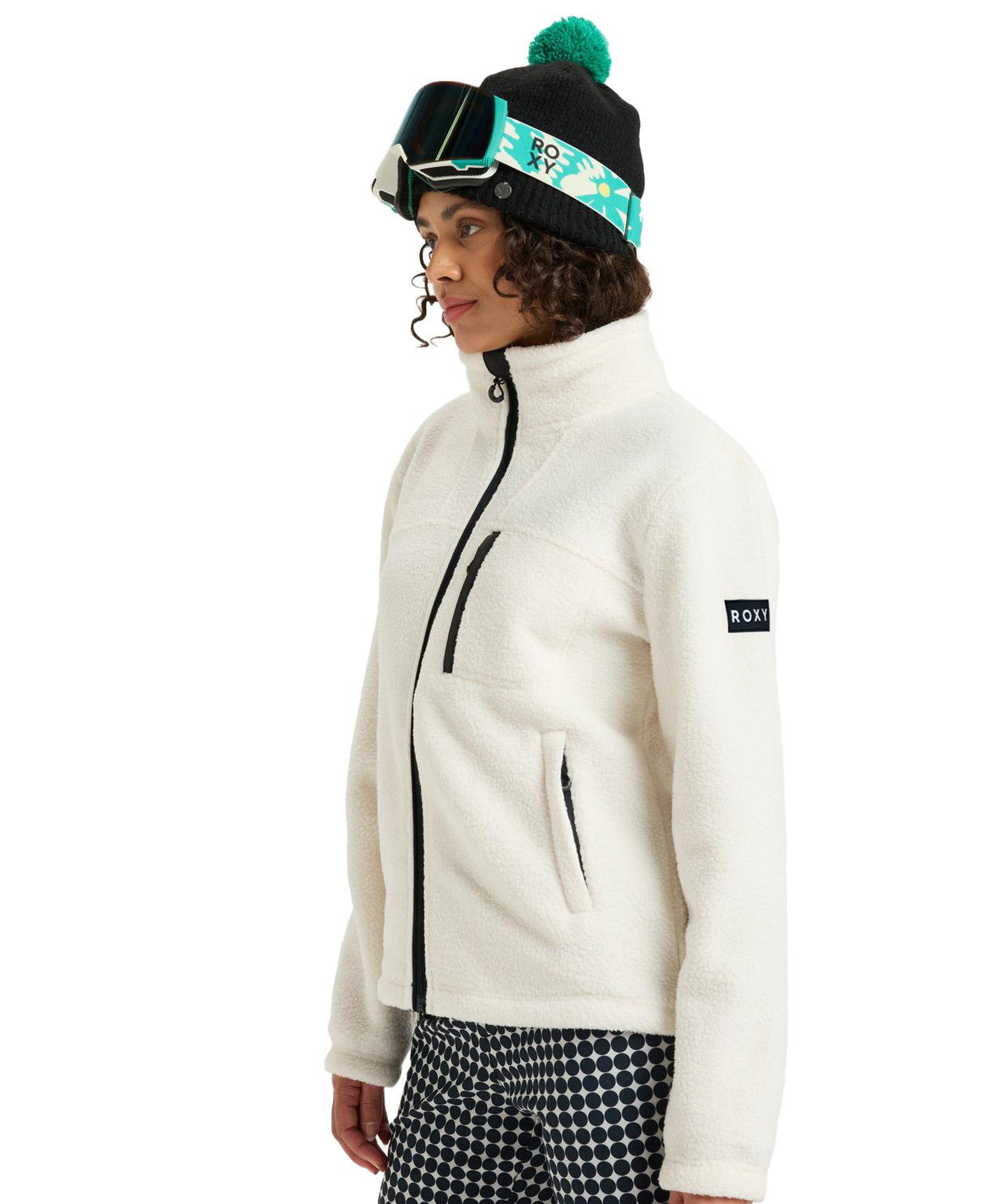 Roxy Alabama Full Zip Solid Kadın Beyaz Polar Ceket