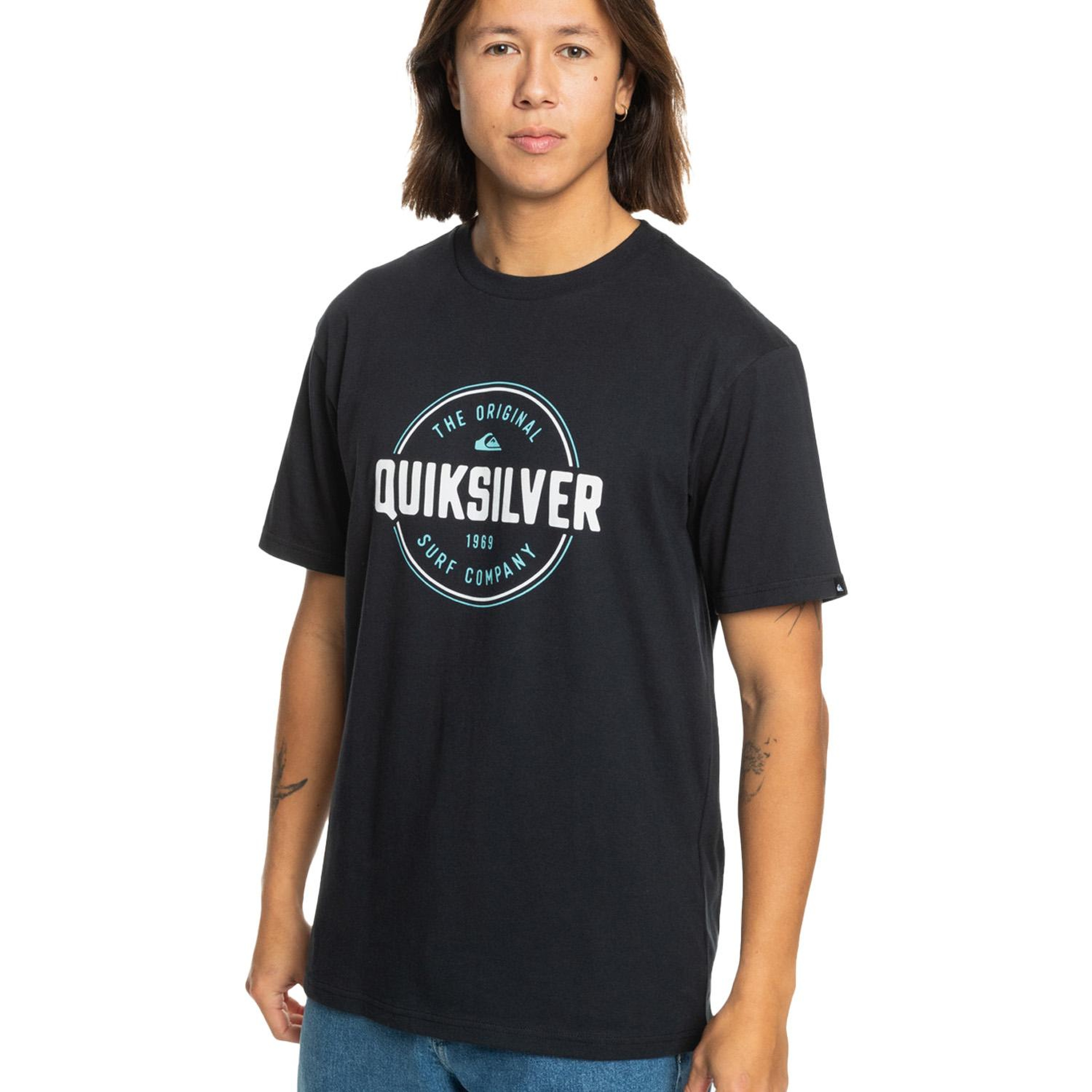 Quiksilver Circle Up Erkek Mavi Tişört