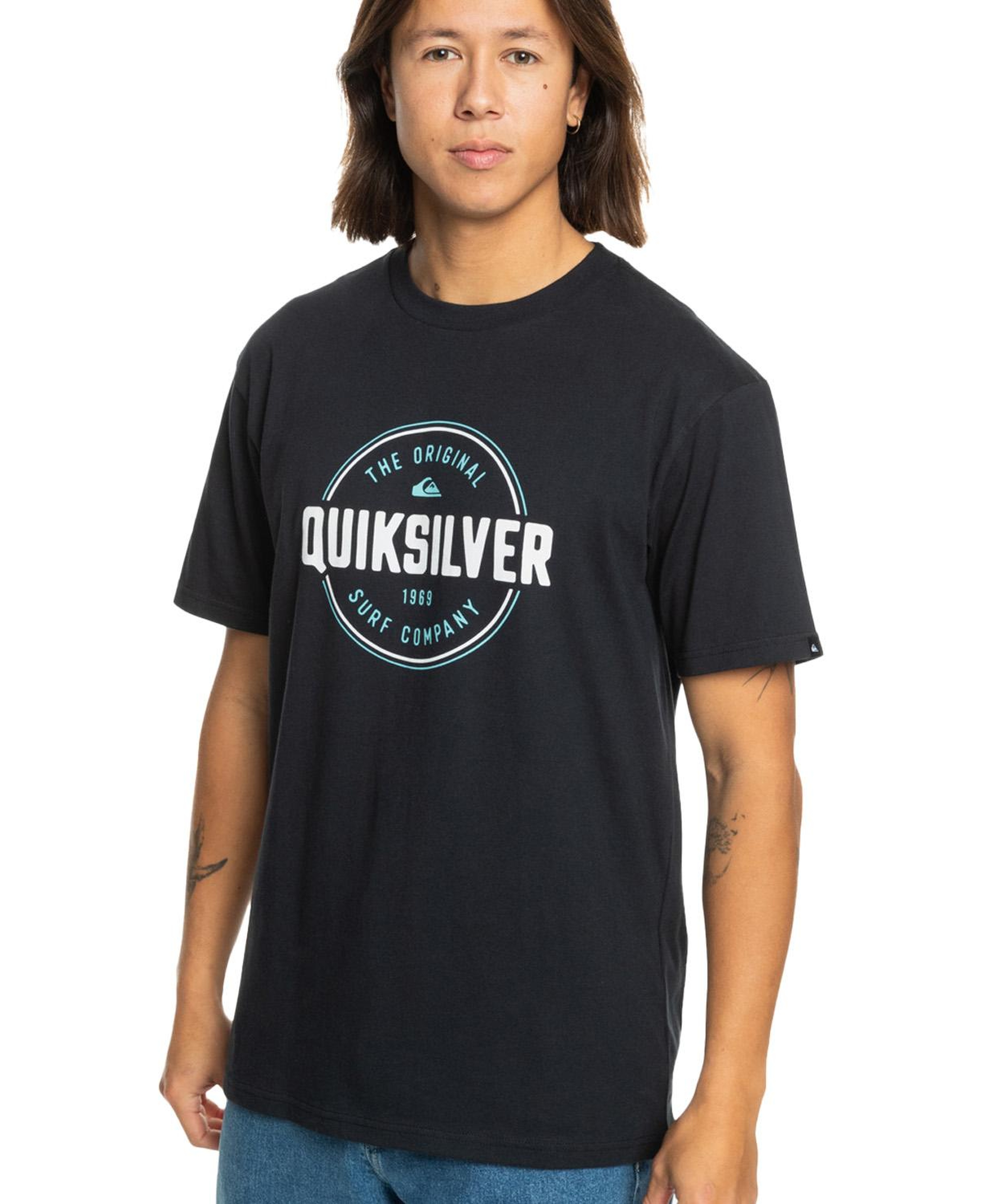 Quiksilver Circle Up Erkek Mavi Tişört
