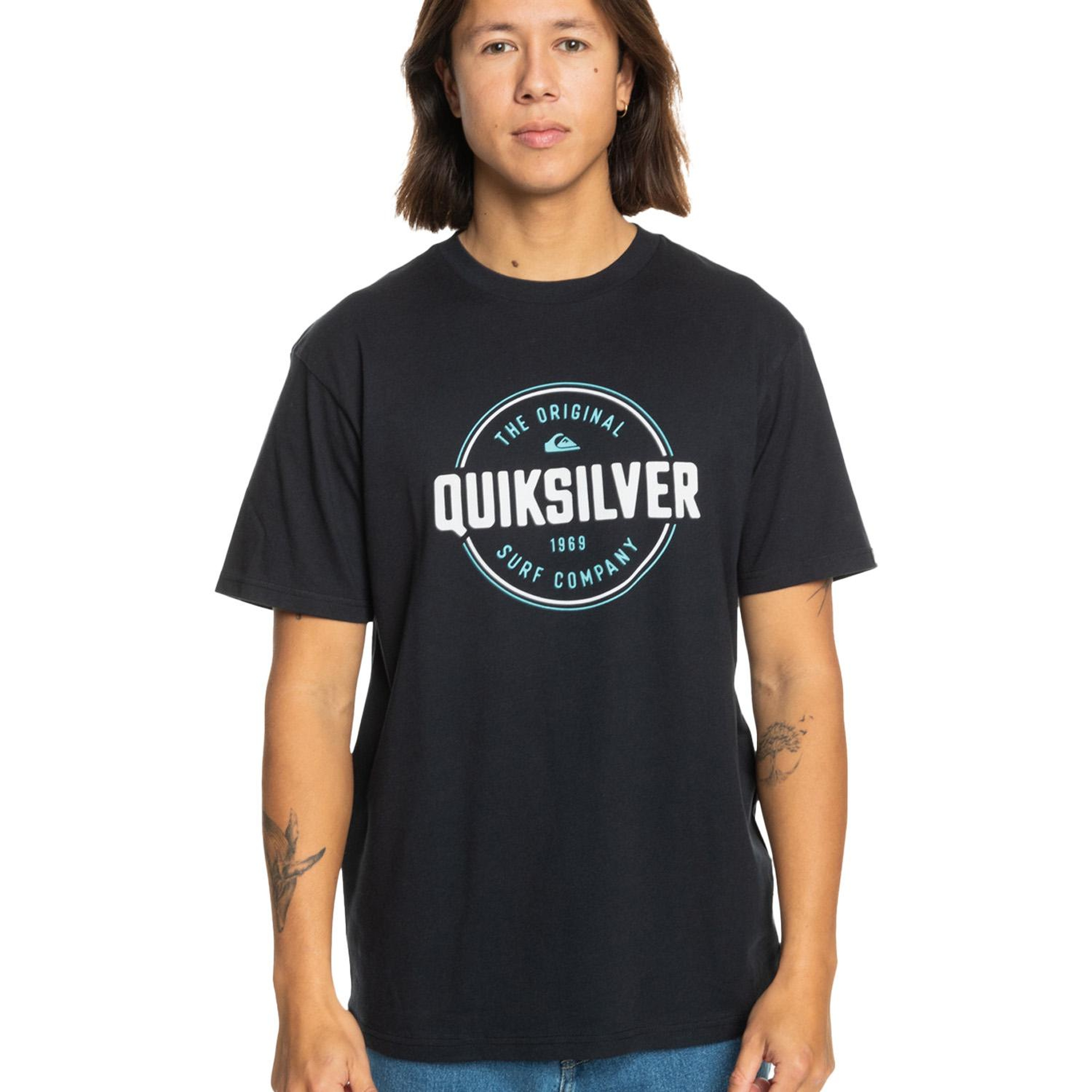 Quiksilver Circle Up Erkek Mavi Tişört