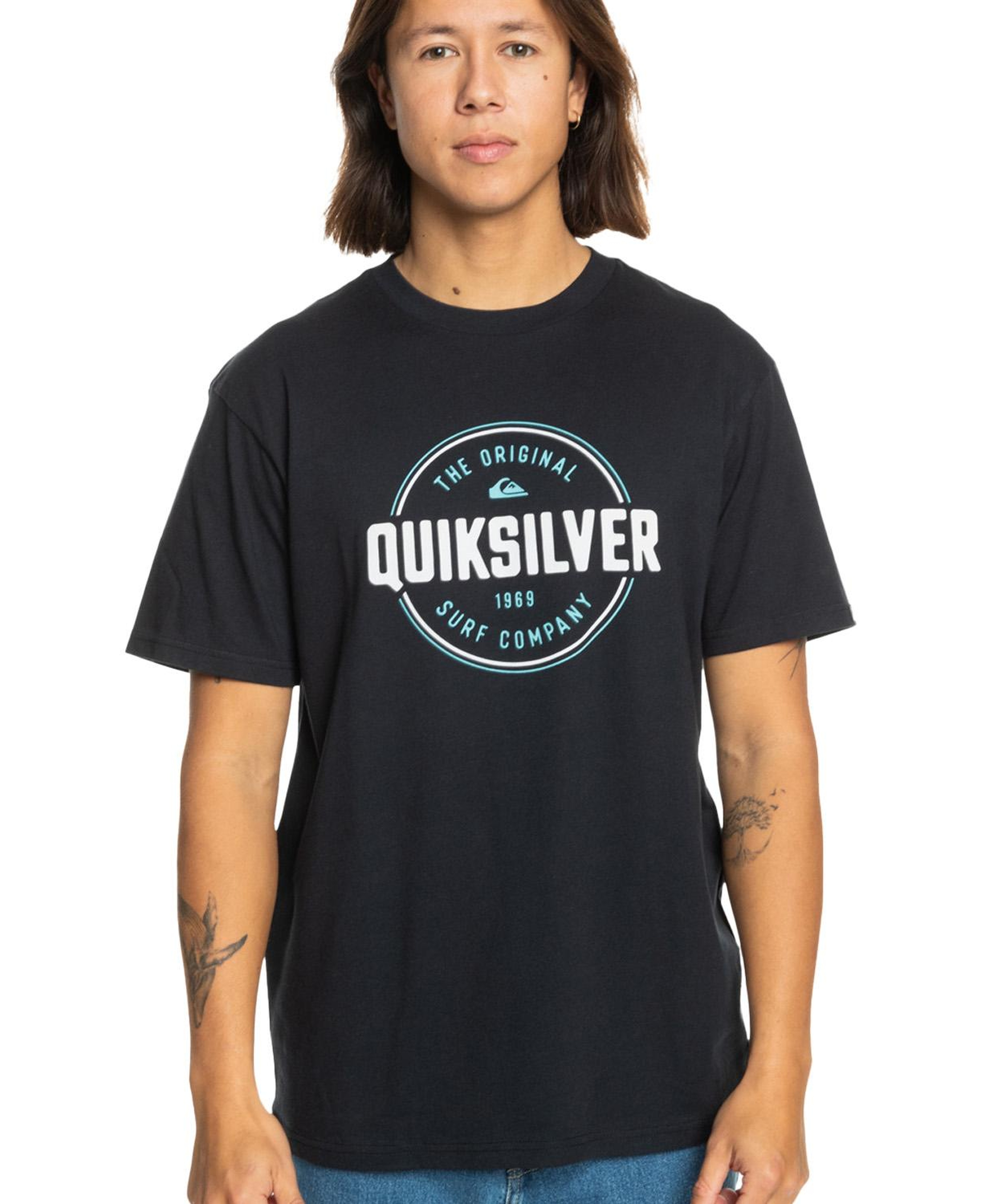 Quiksilver Circle Up Erkek Mavi Tişört