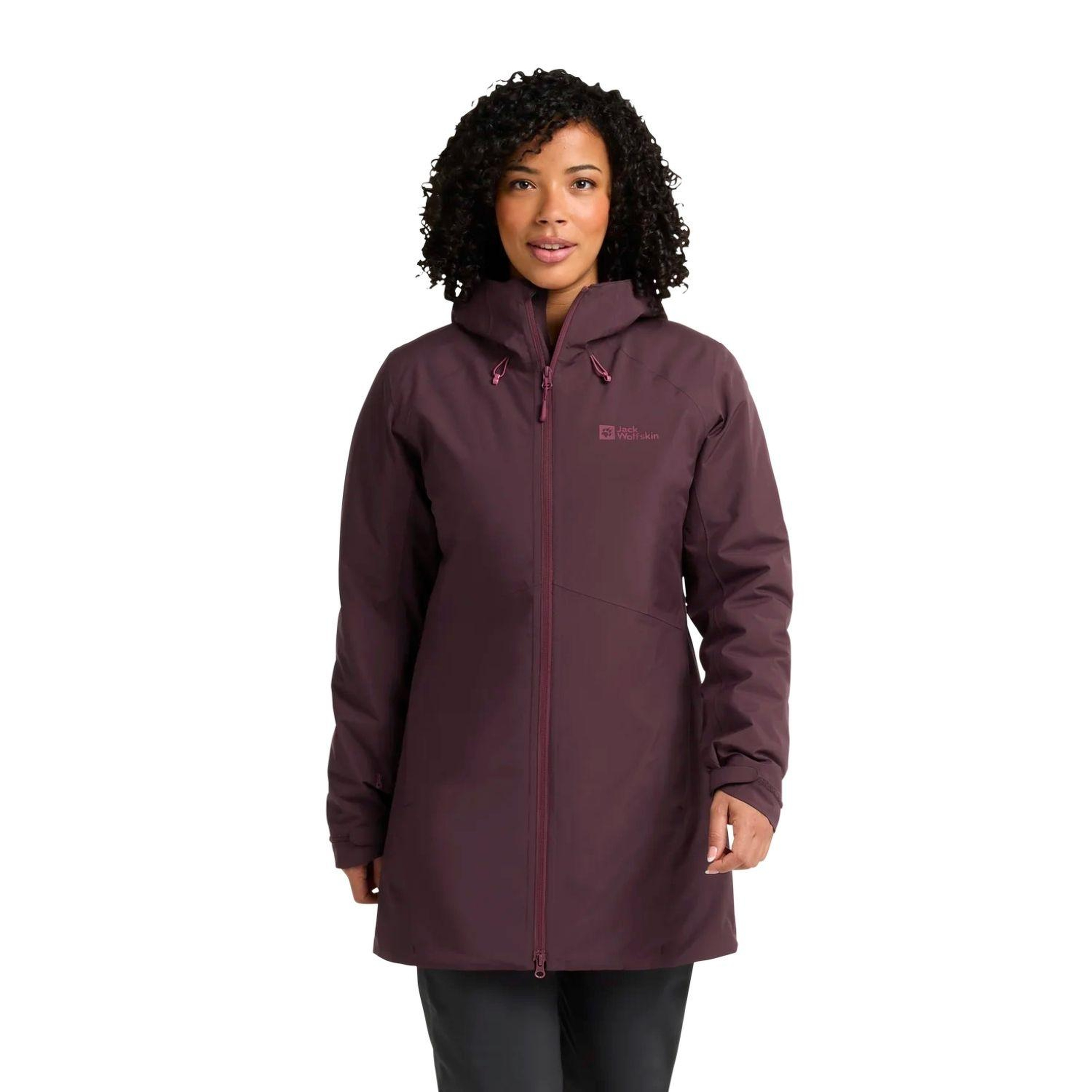 Jack Wolfskin Heidelstein Ins Kadın Mor Outdoor Ceketi