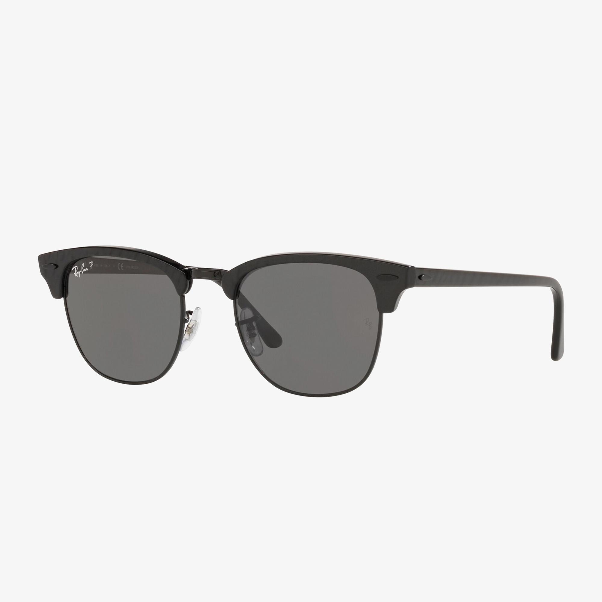 RAY-BAN 0RB3016 Clubmaster Unisex Top Wrinkled On Siyah Güneş Gözlüğü
