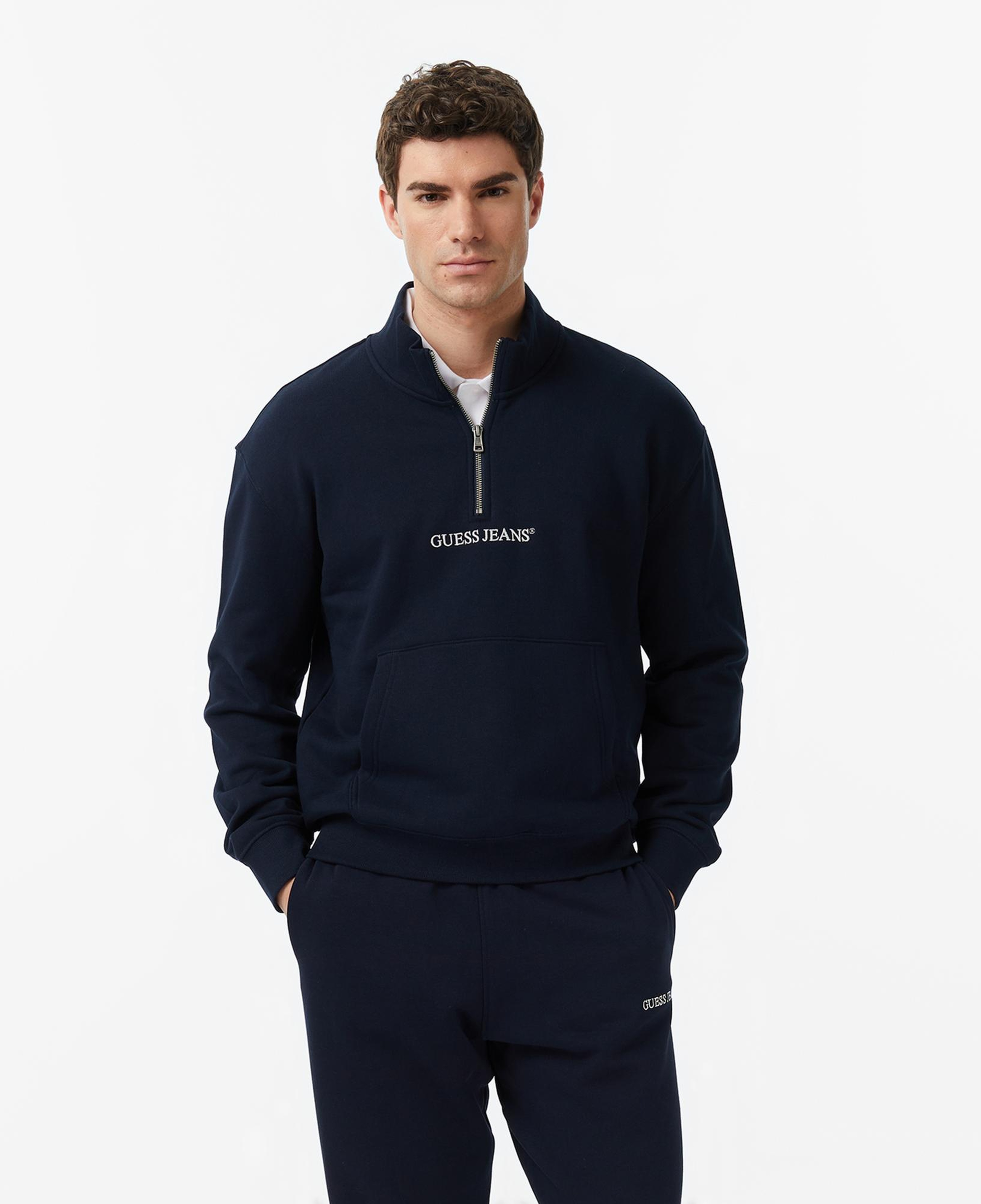 Guess Jeans Iconic Erkek Lacivert Sweatshirt