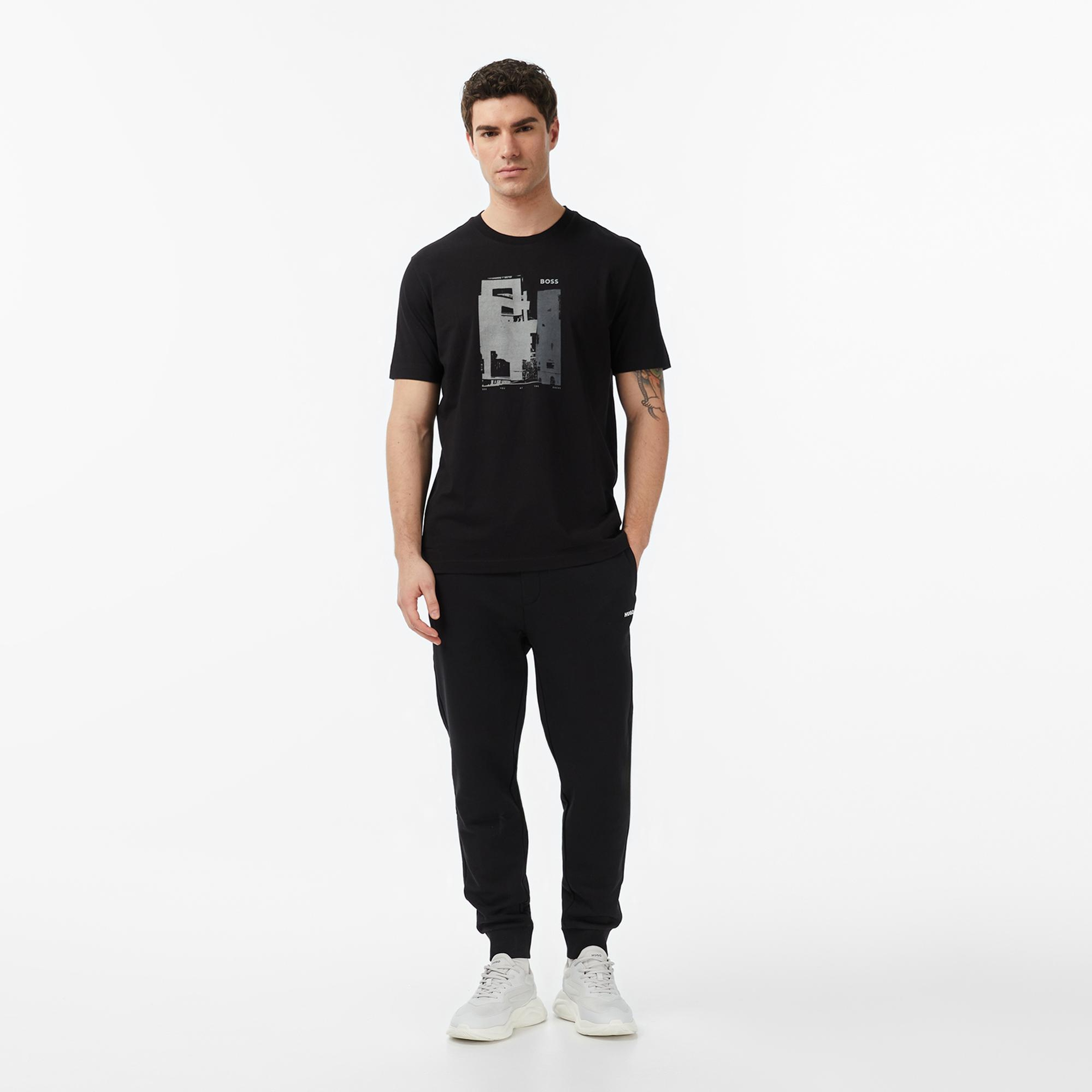 Boss Te Imprint Erkek Siyah T-Shirt