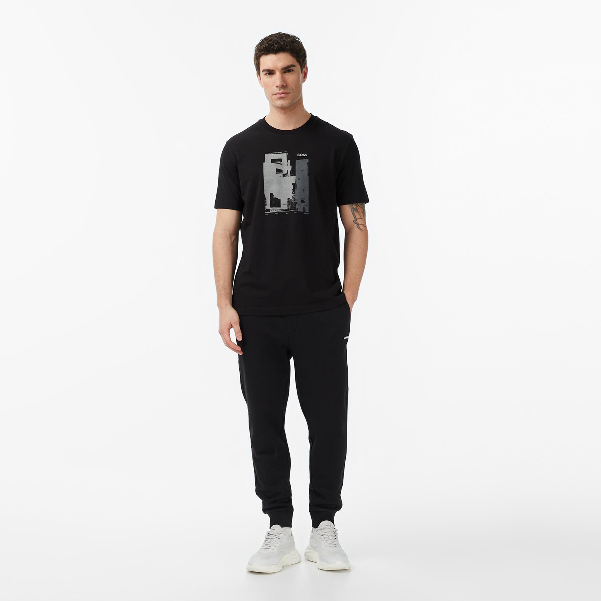 Boss Te Imprint Erkek Siyah T-Shirt