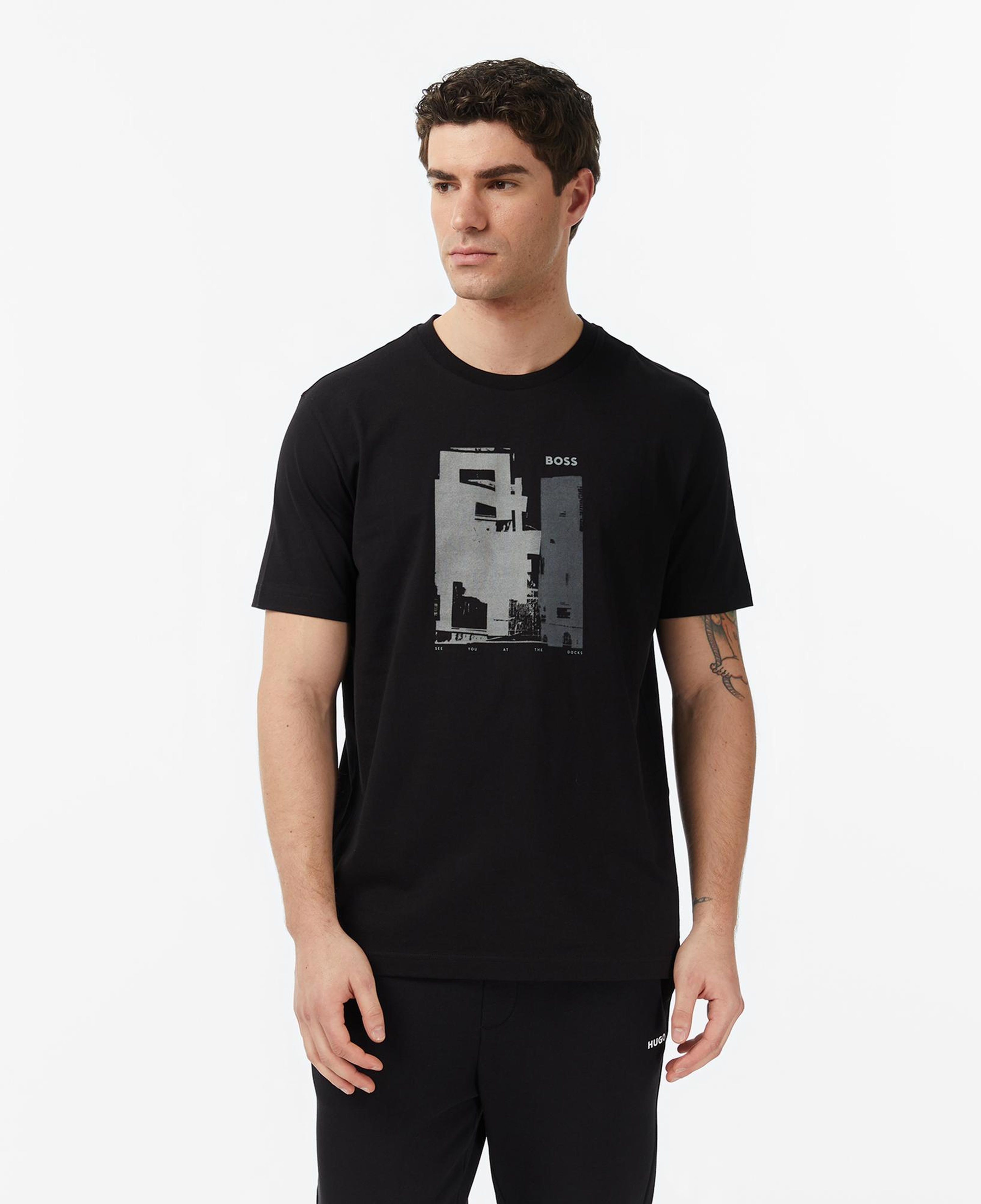 Boss Te Imprint Erkek Siyah T-Shirt