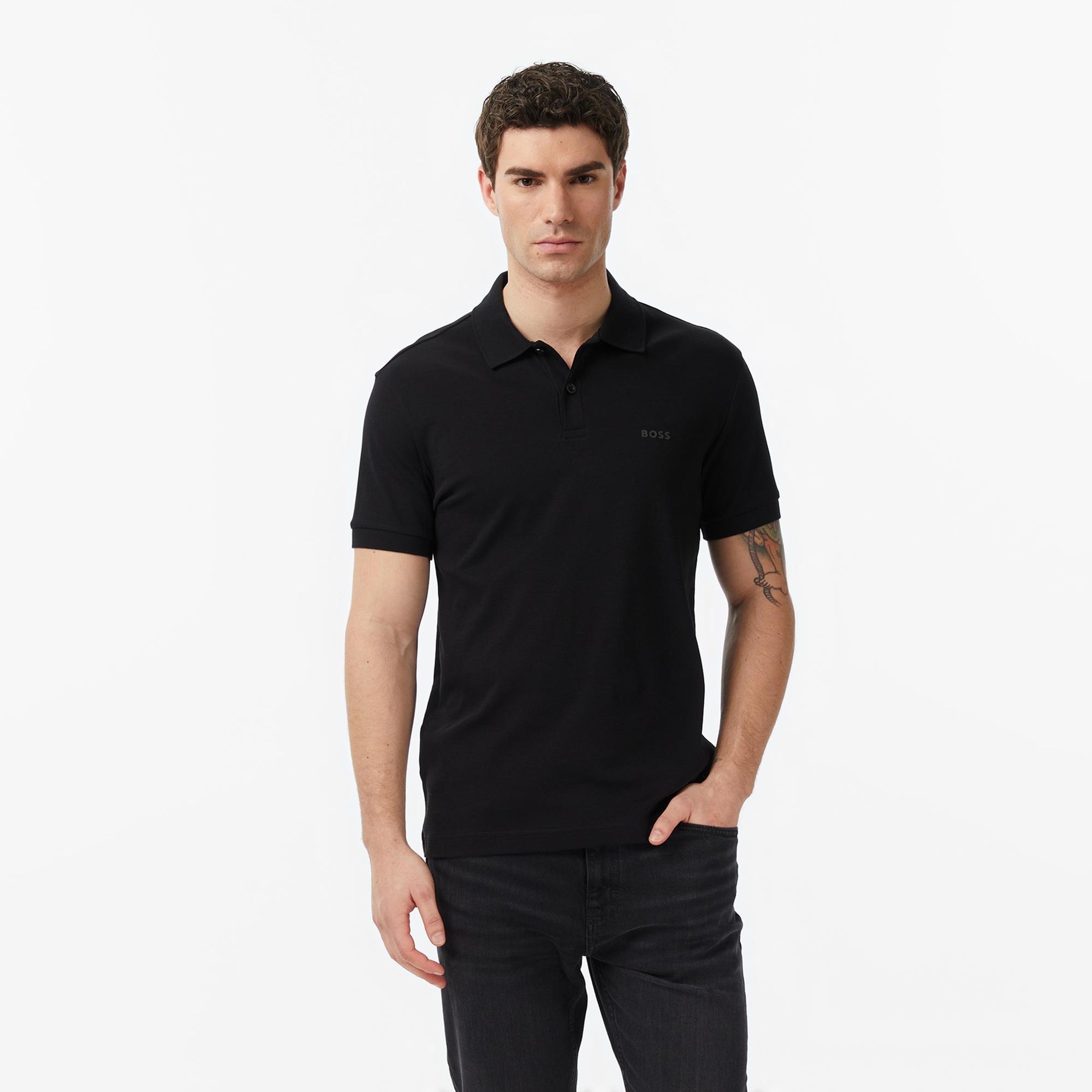 Boss Pio 2 Erkek Siyah Polo