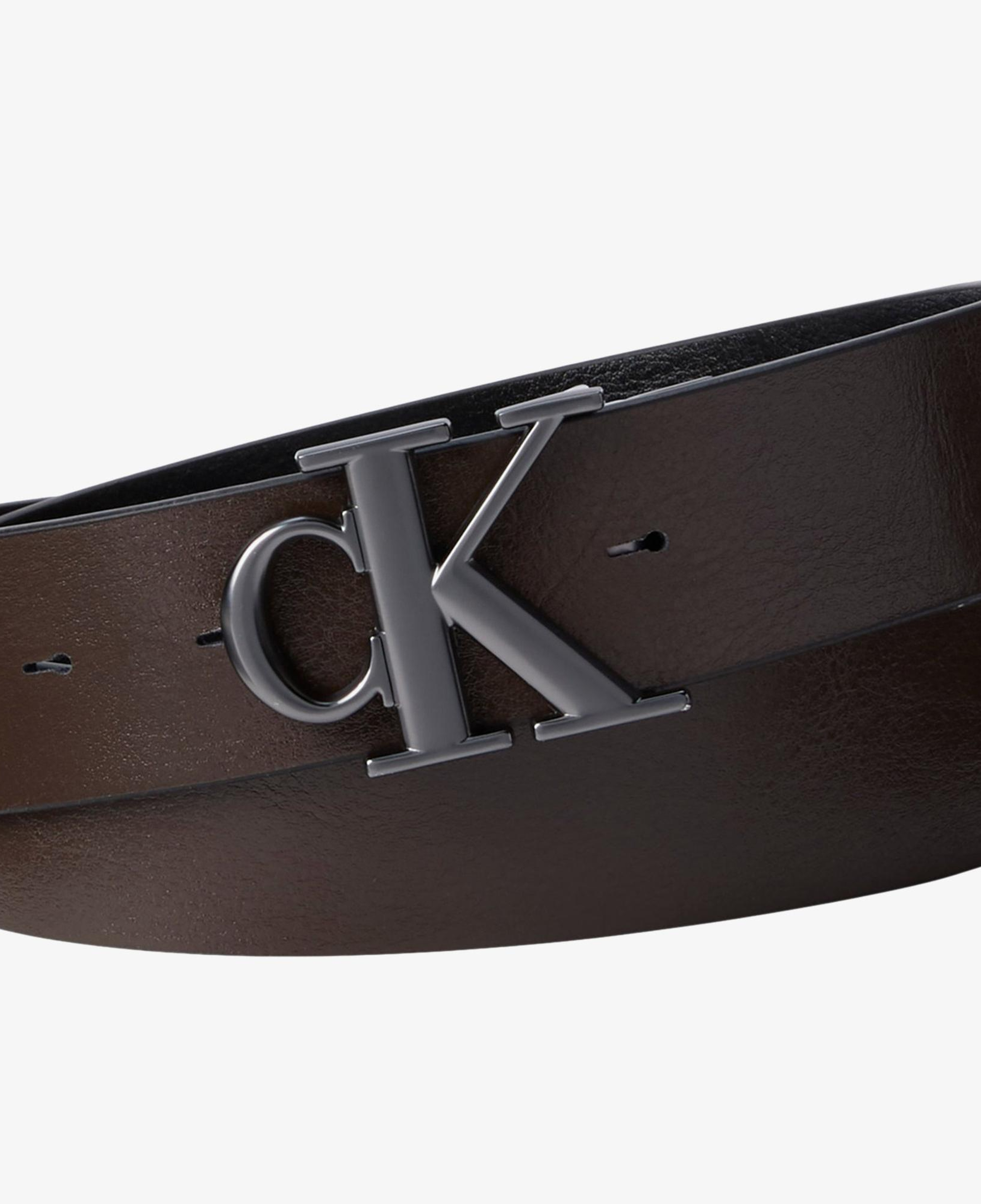 Calvin Klein Monogram Plaque Buckle Erkek Siyah Kemer