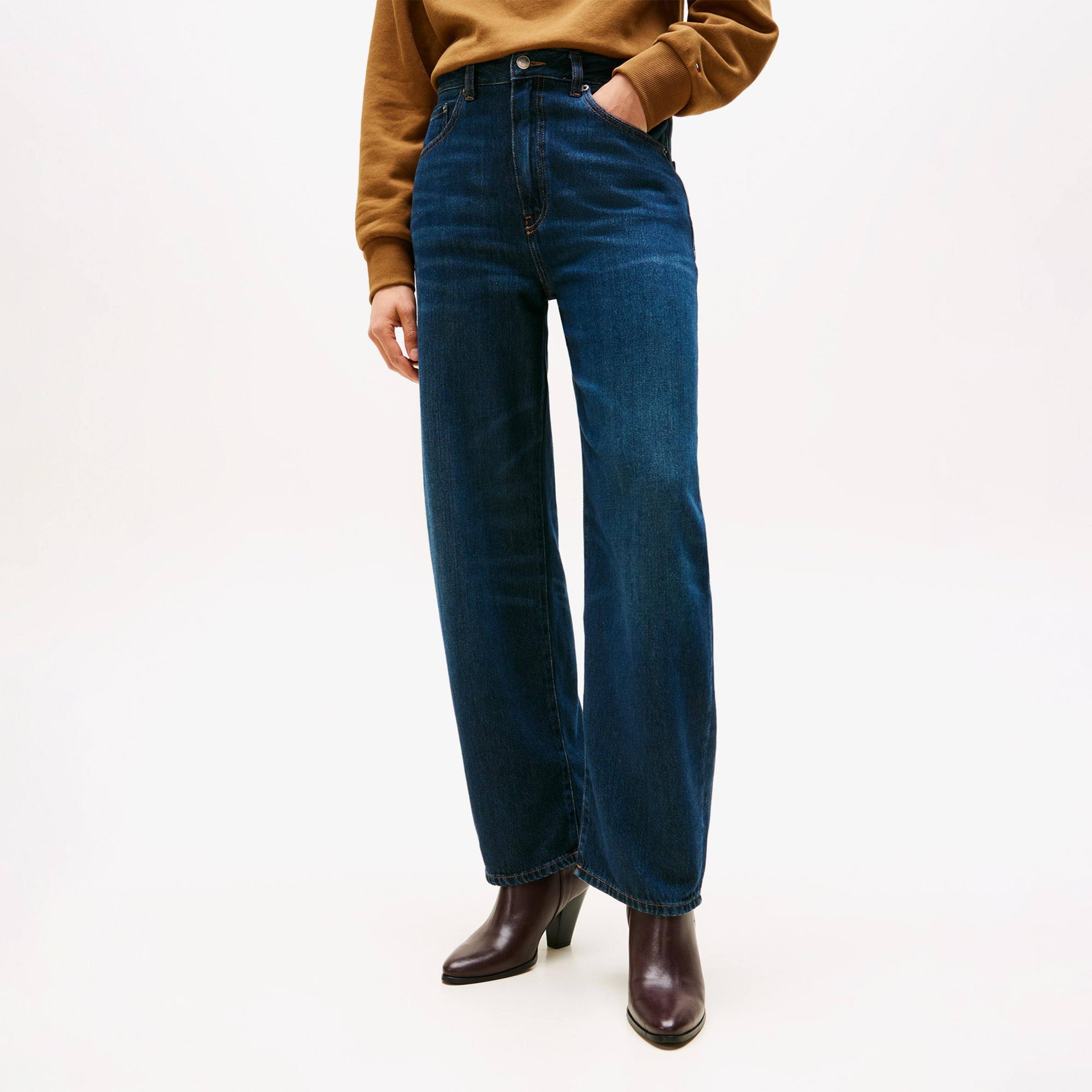 Tommy Hilfiger Denim Milo Barrel Kadın Mavi Jean Pantolon