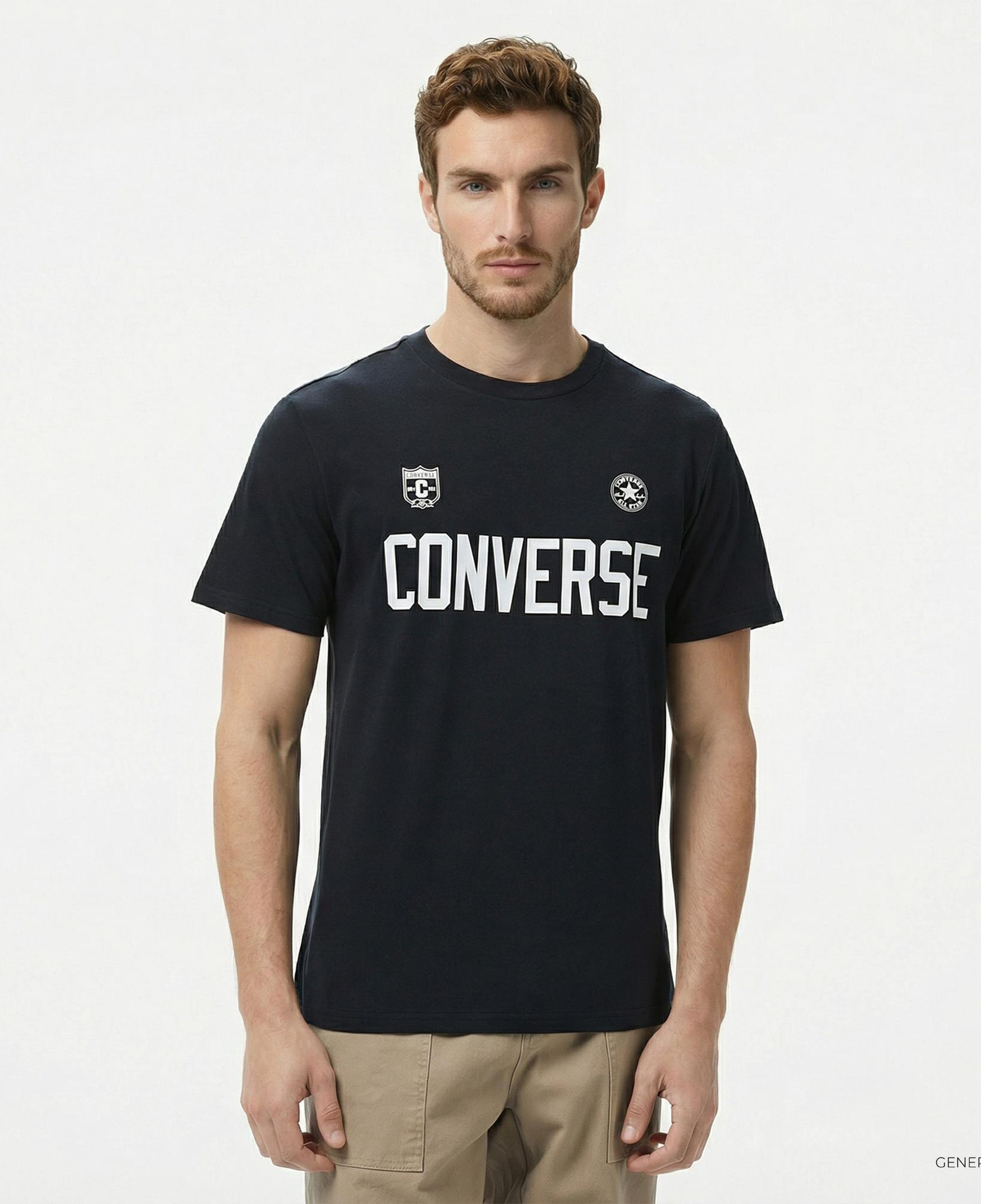 Converse Erkek Baskılı Siyah T-Shirt