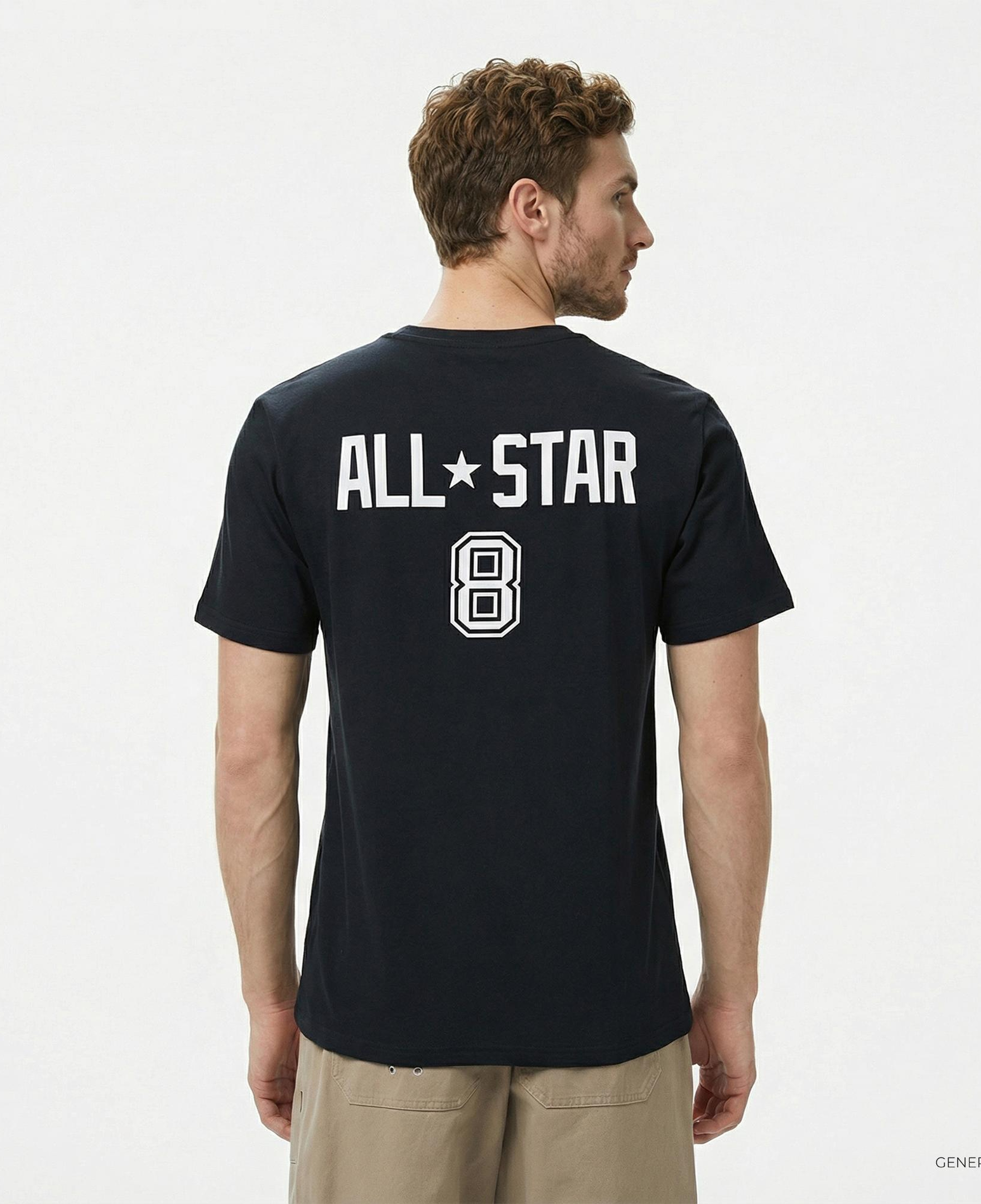 Converse Erkek Baskılı Siyah T-Shirt