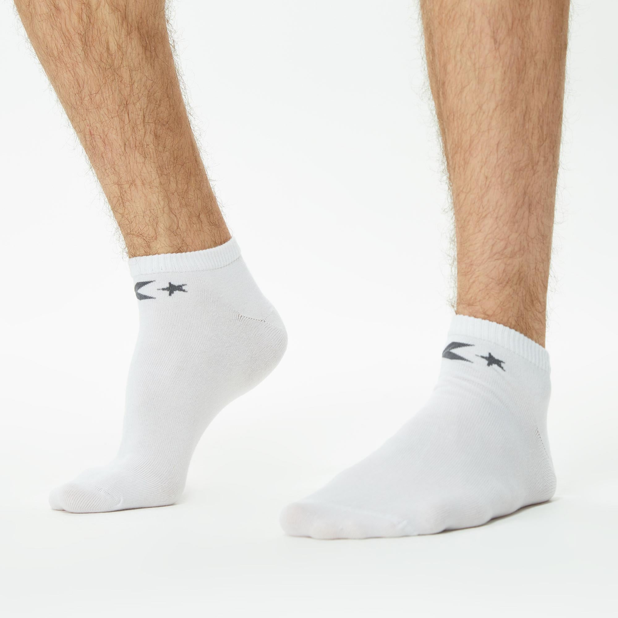 Converse Chuck Taylor Erkek 3'lü Beyaz Trainer Çorap