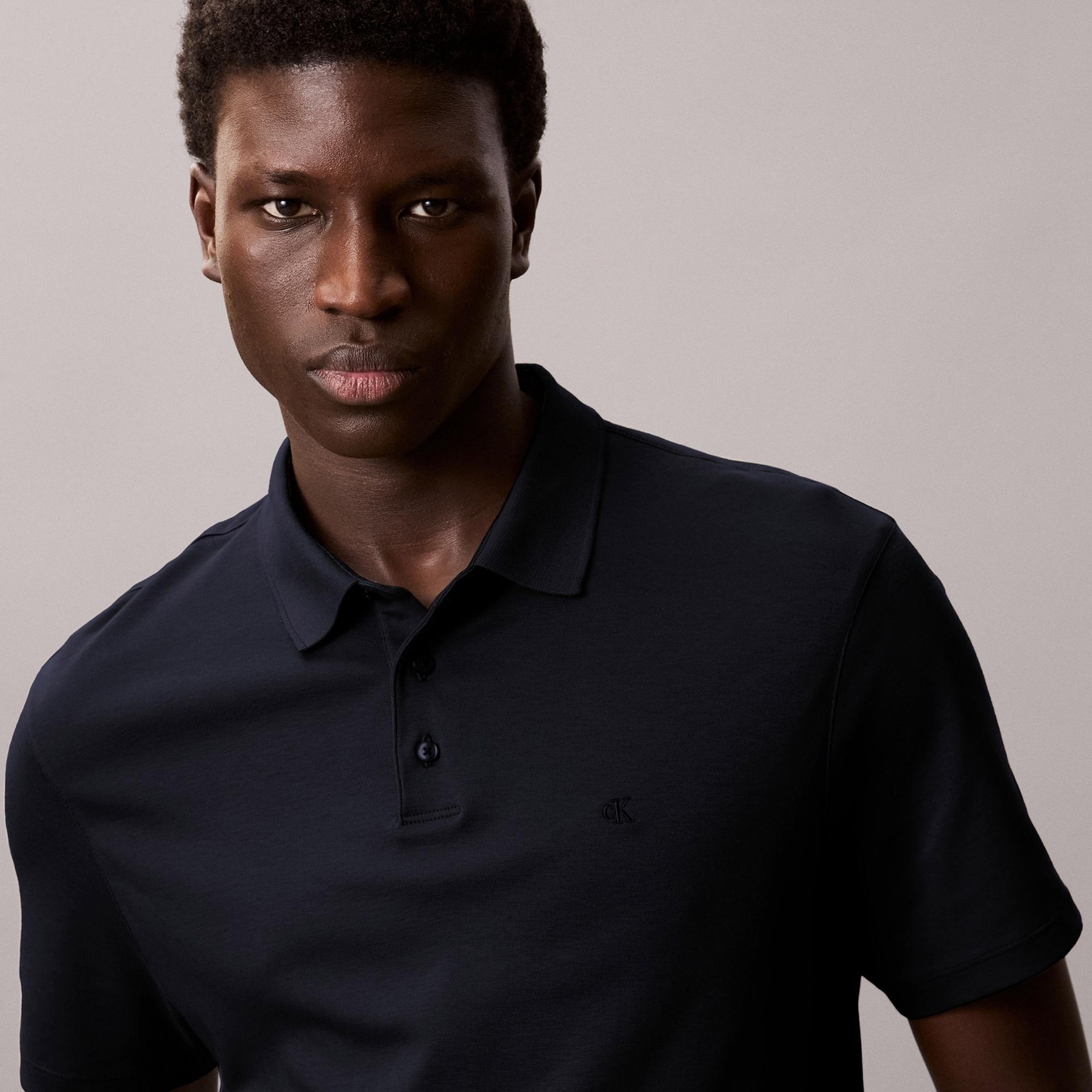 Calvin Klein Supima Erkek Lacivert Polo