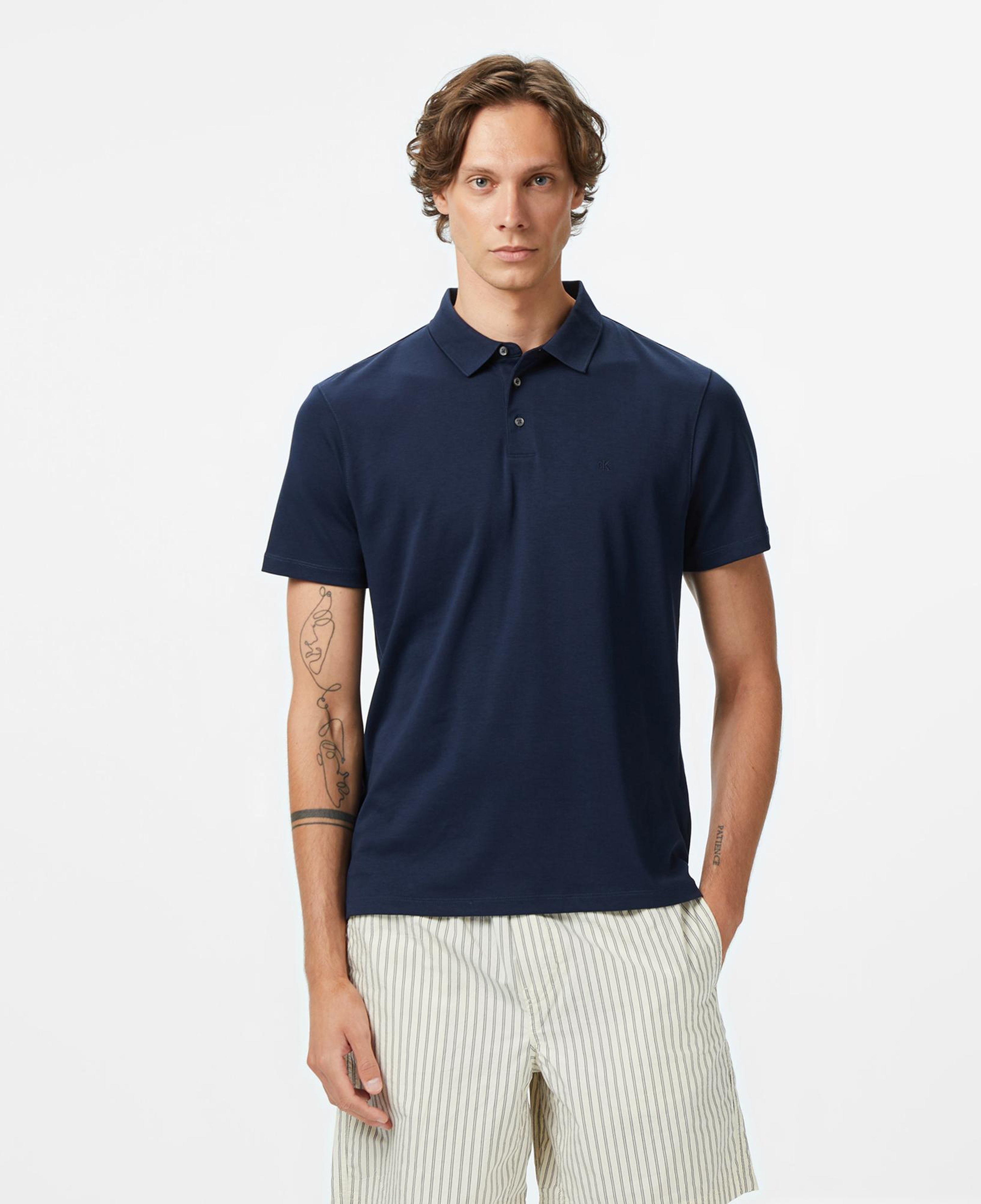 Calvin Klein Supima Erkek Lacivert Polo
