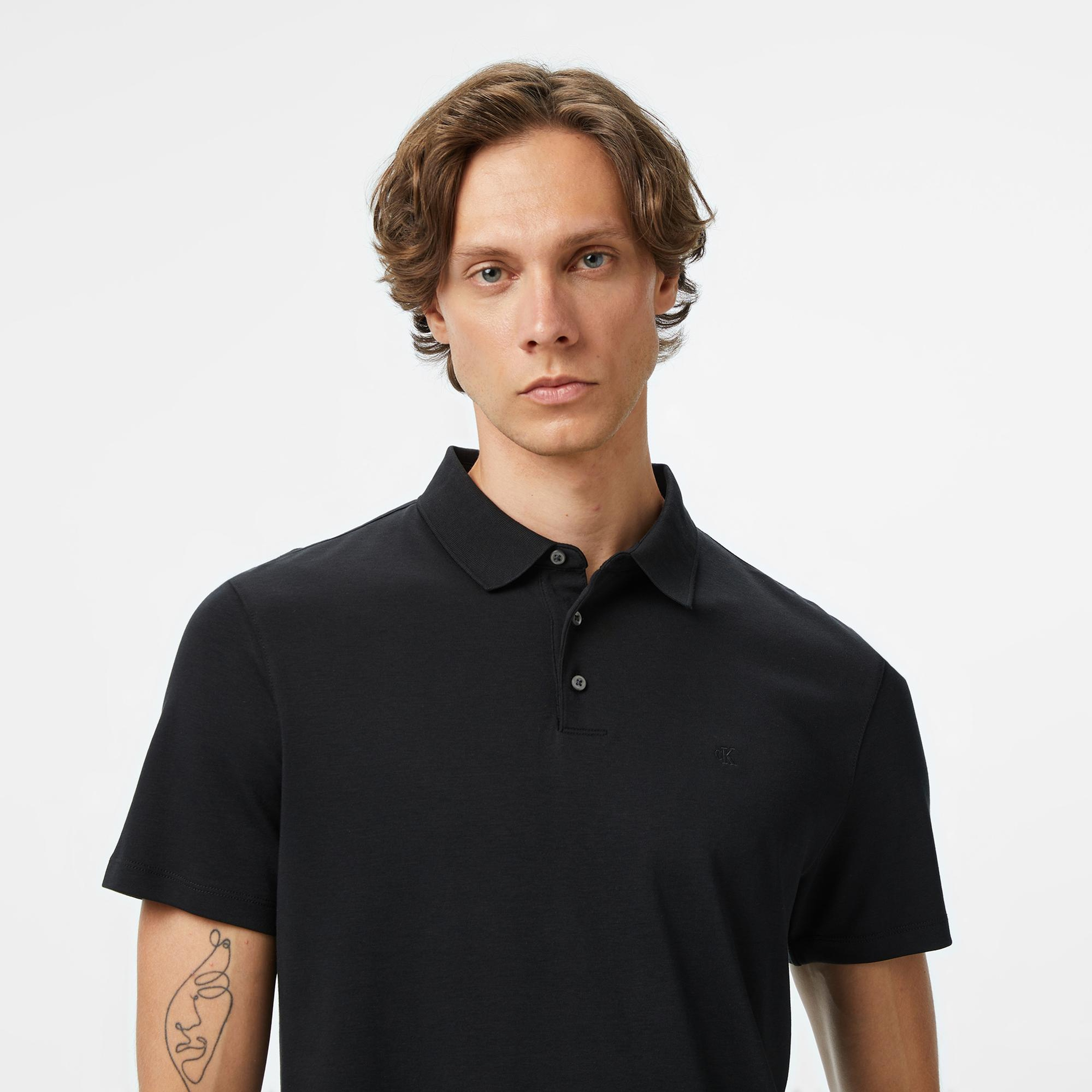 Calvin Klein Supima Erkek Siyah Polo