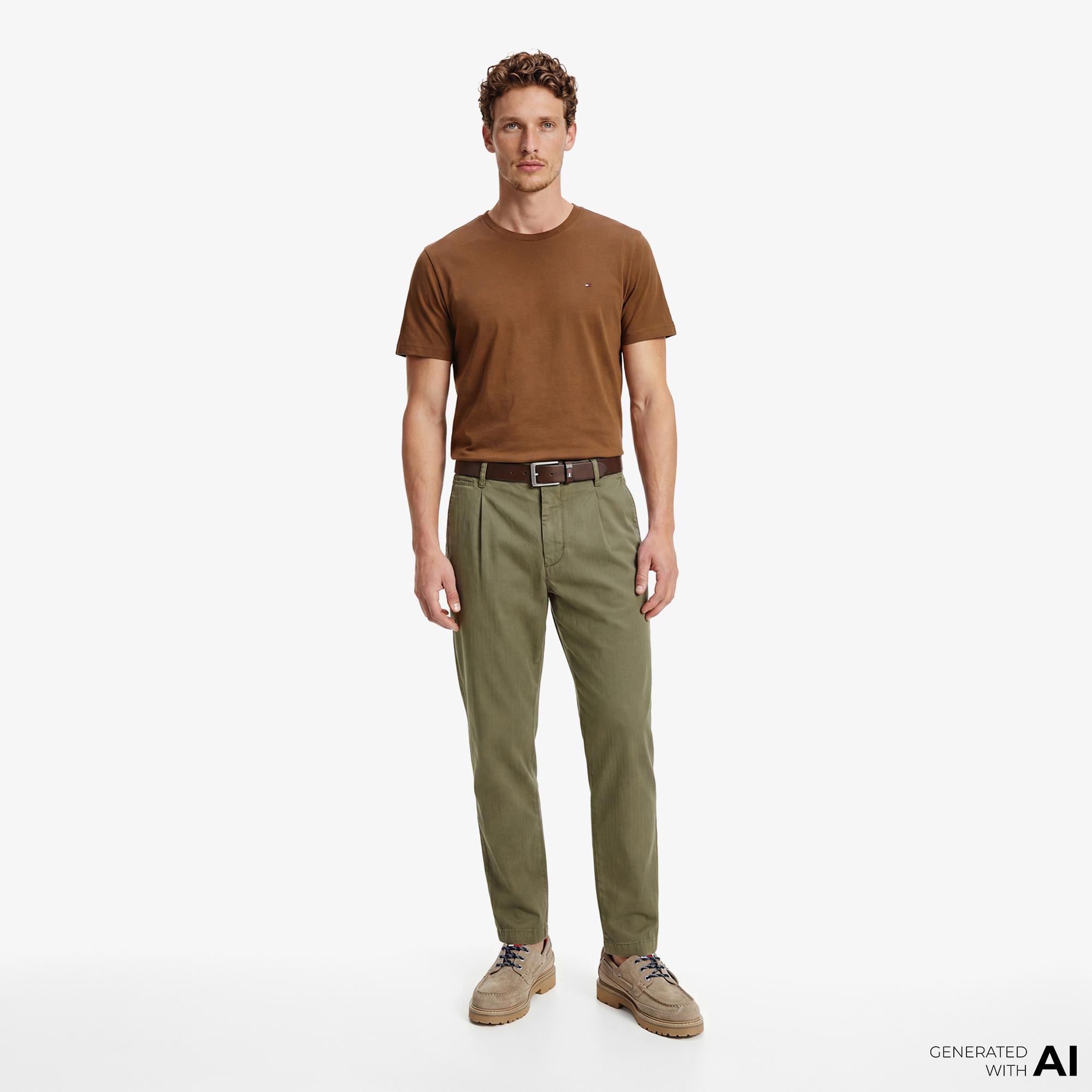 Tommy Hilfiger Core Essentials Erkek Kahverengi T-Shirt