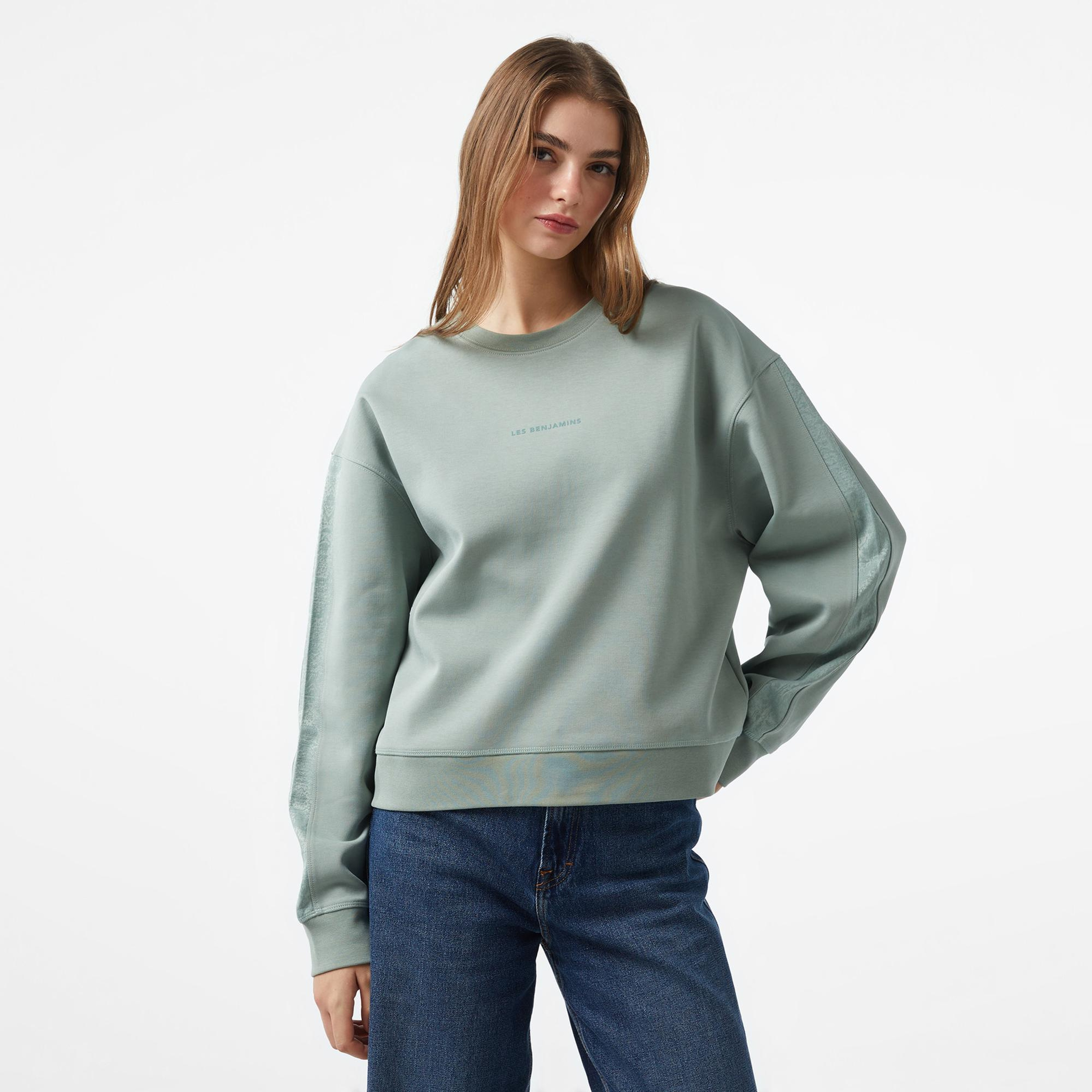 Les Benjamins 404 Kadın Yeşil Sweatshirt