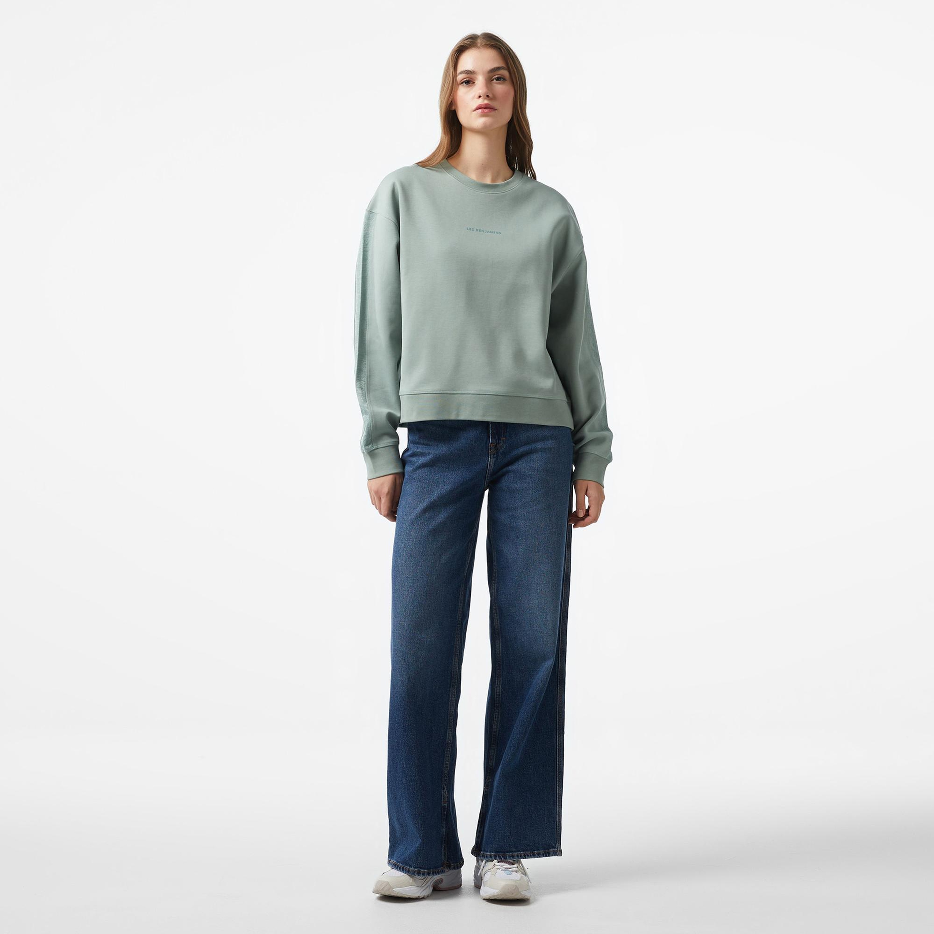 Les Benjamins 404 Kadın Yeşil Sweatshirt