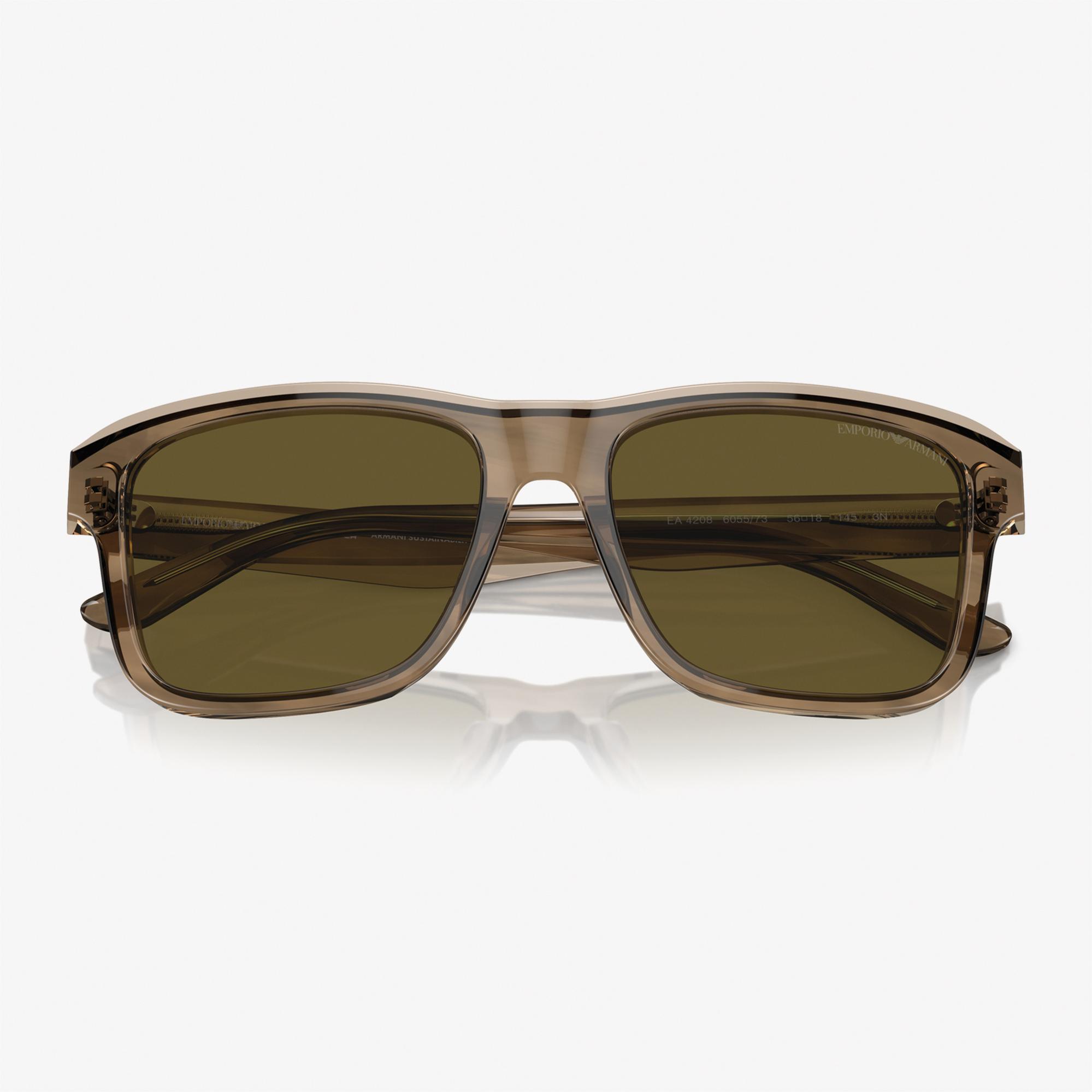 Emporio Armani 0EA4208 Acetate Erkek Kahverengi Güneş Gözlüğü