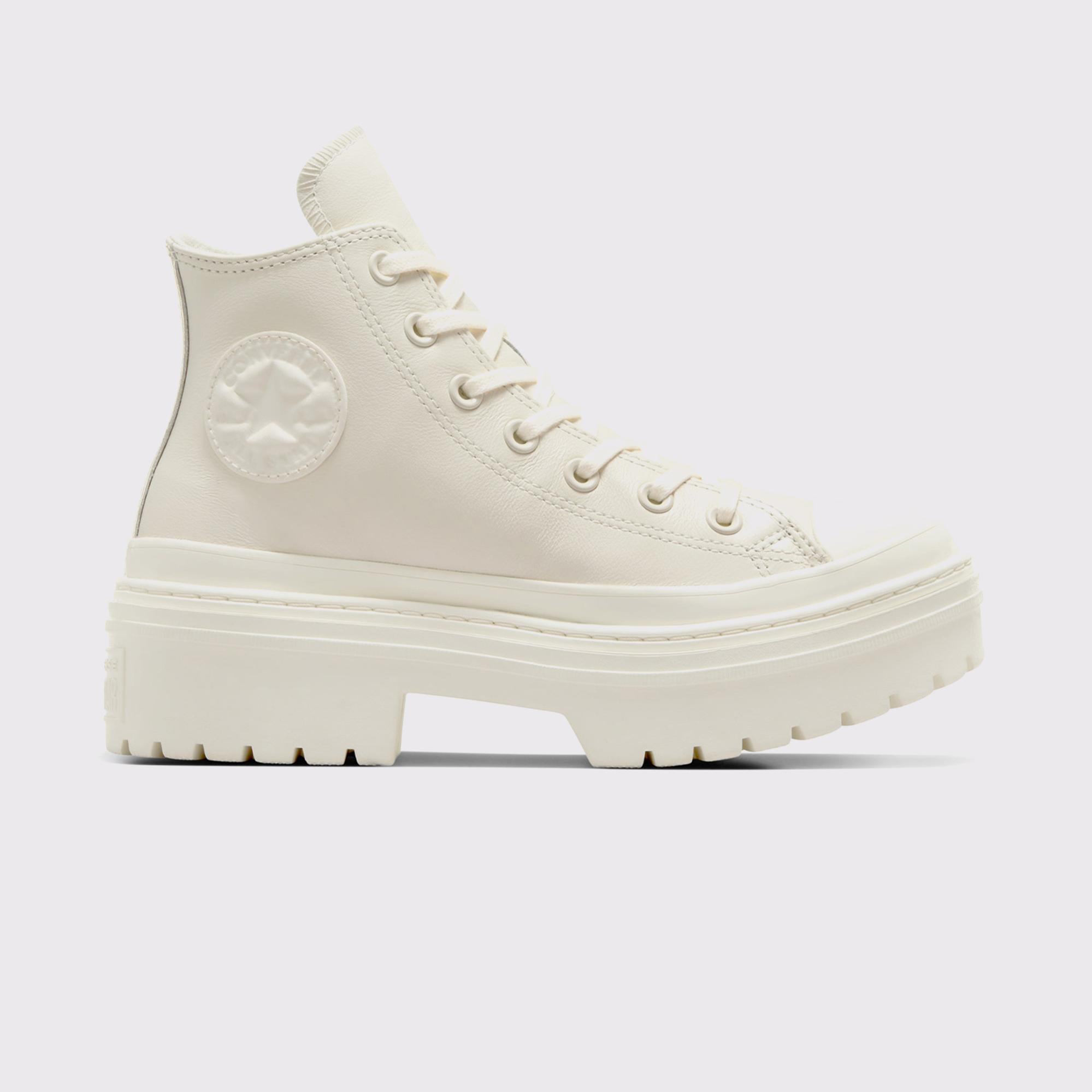 Converse Chuck Taylor All Star Lugged Heel Kadın Bej Deri Platform Bot