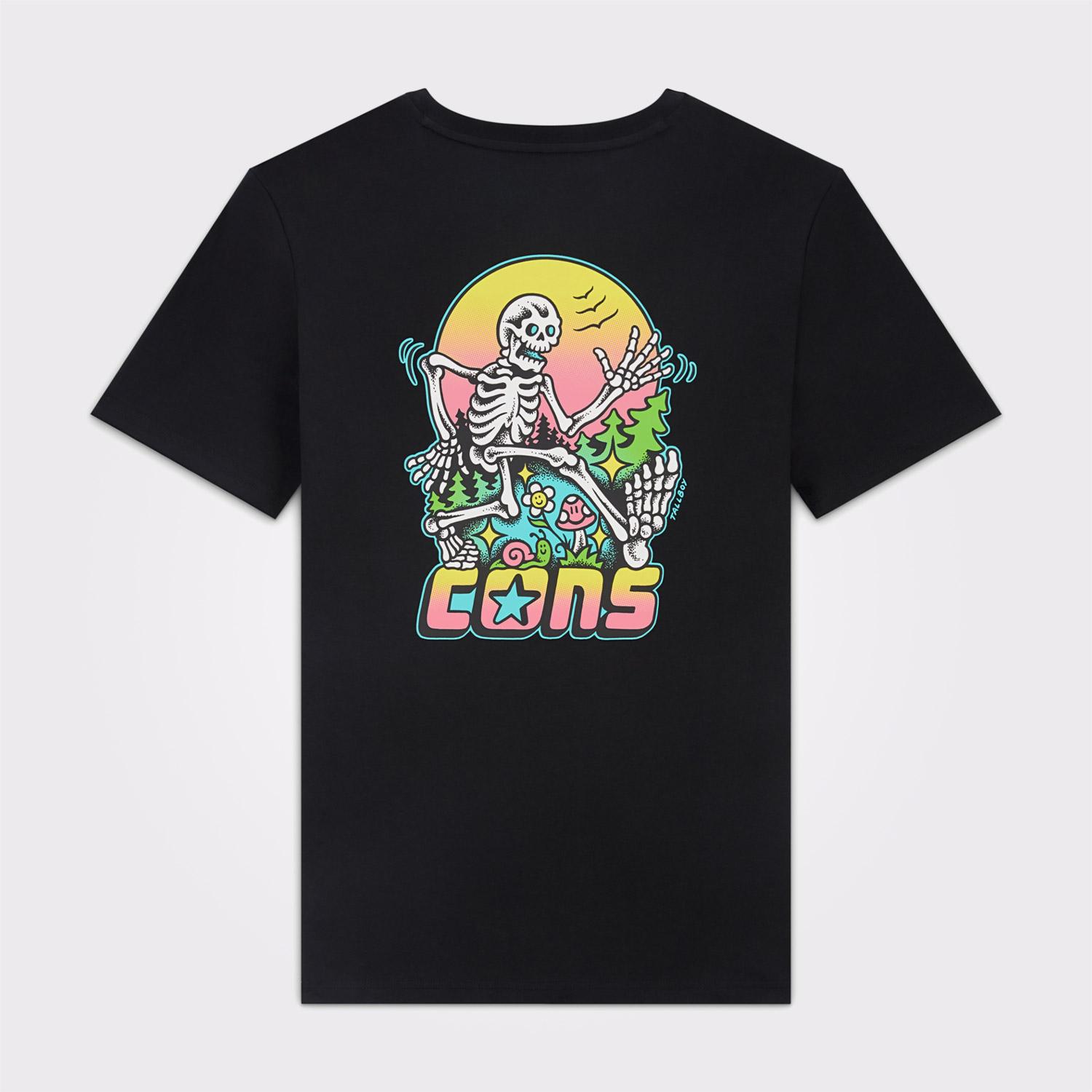 Converse Cons Erkek Baskılı Siyah T-Shirt