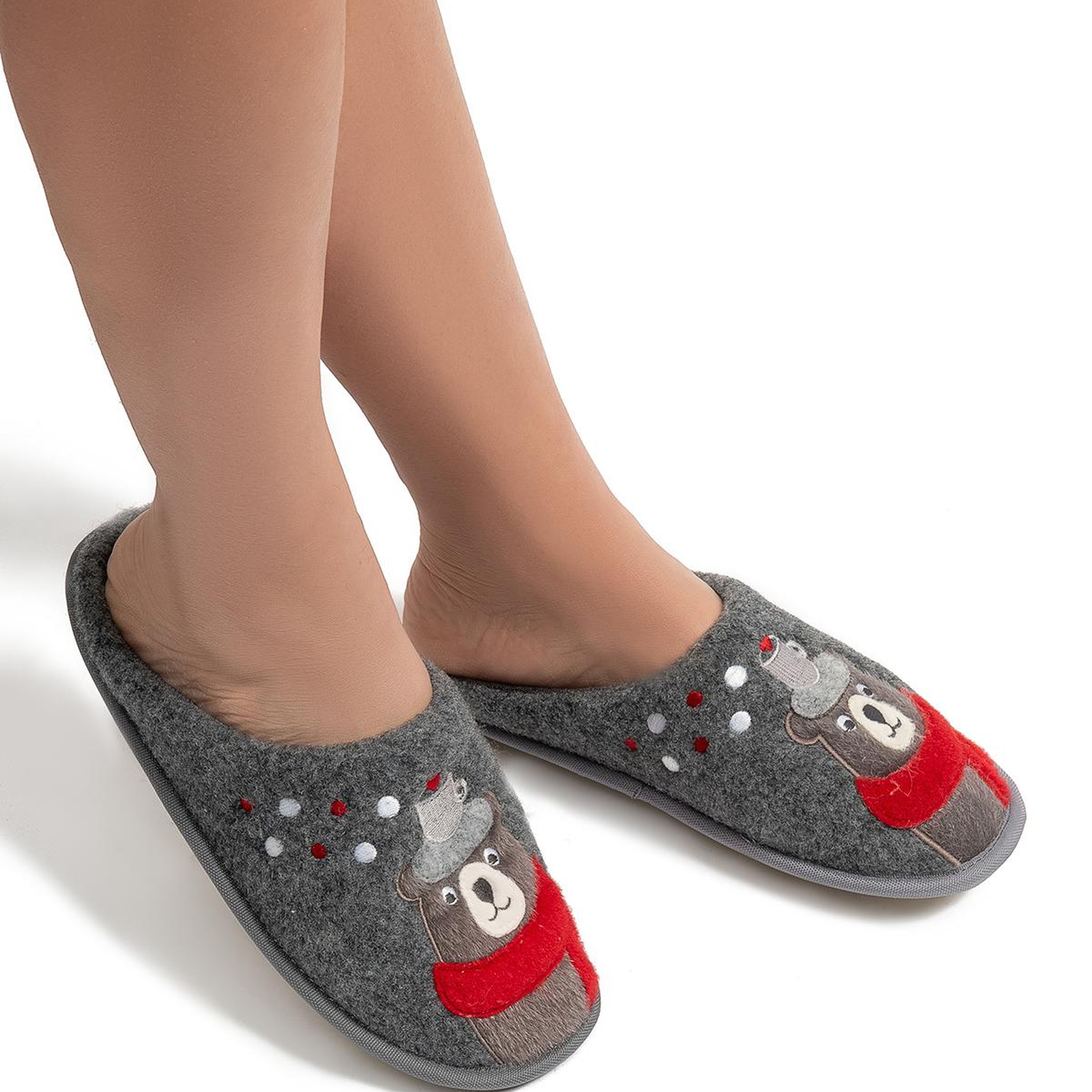 Cafe Kadın, Garson Boy Ev Terliği Koyu Gri 35/39