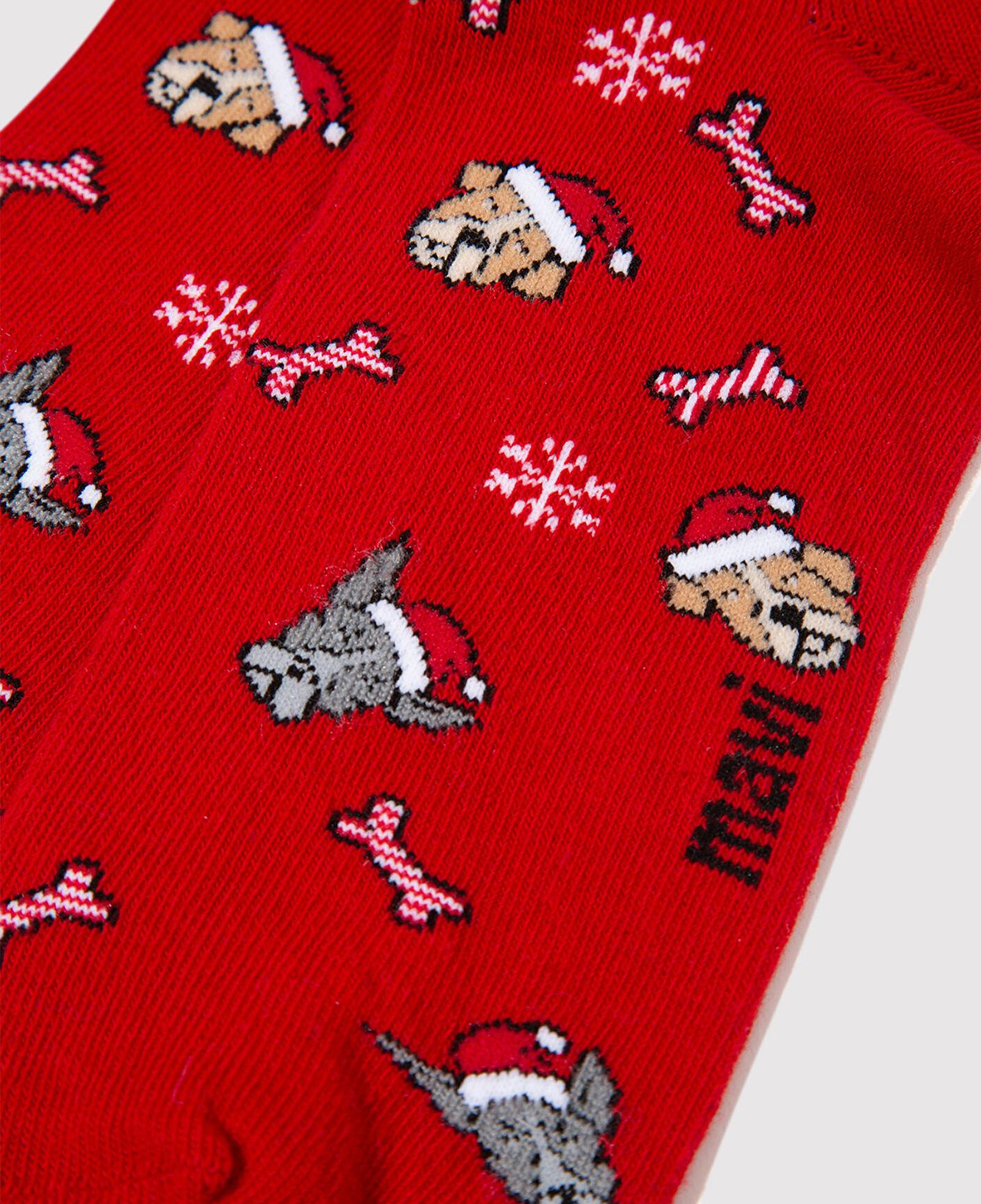 Mavi Yılbaşı Temalı Kırmızı Soket Çorap 0912174-70463