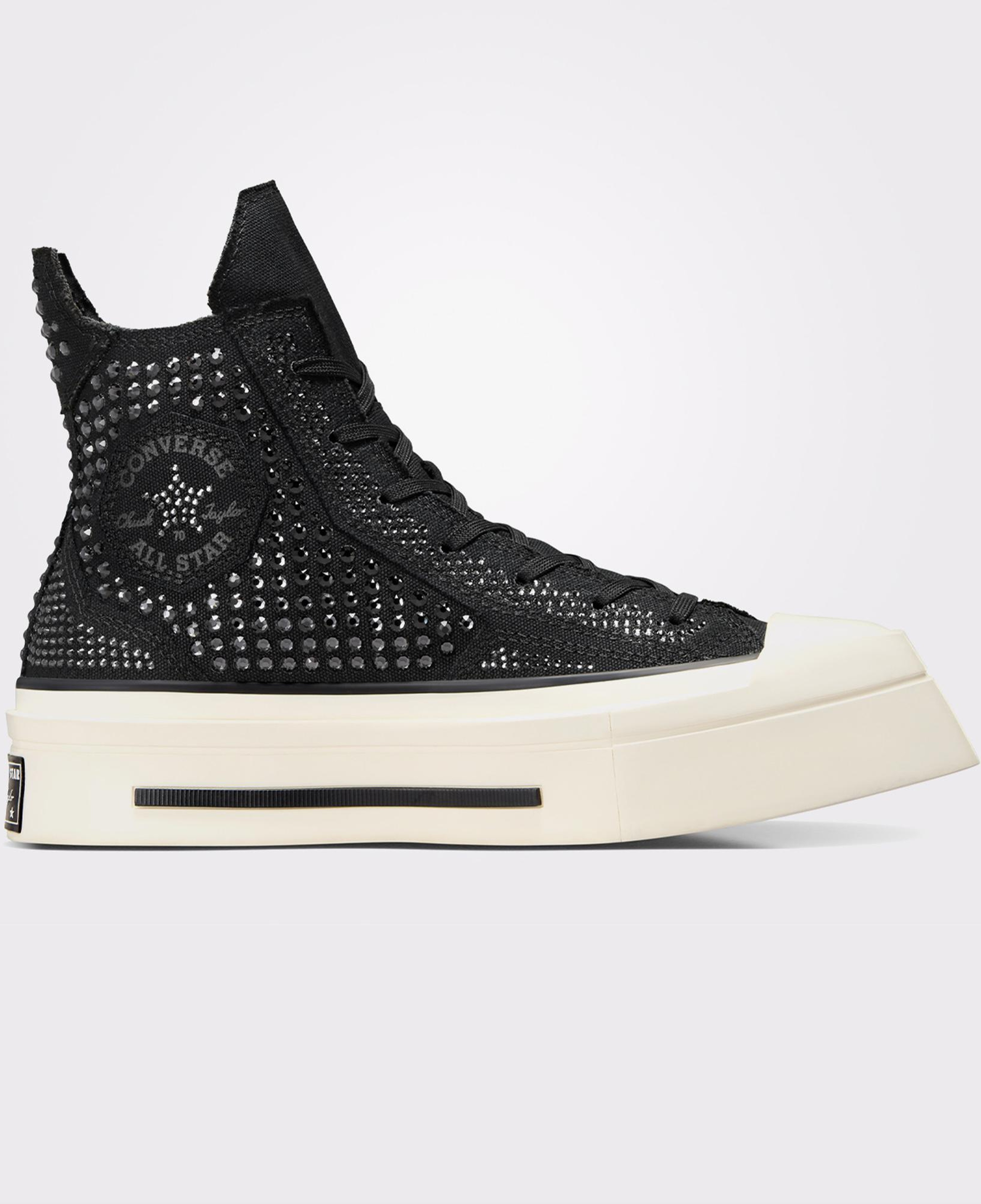 Converse Swarovski X Chuck 70 De Luxe Squared Unisex Siyah Platform Sneaker