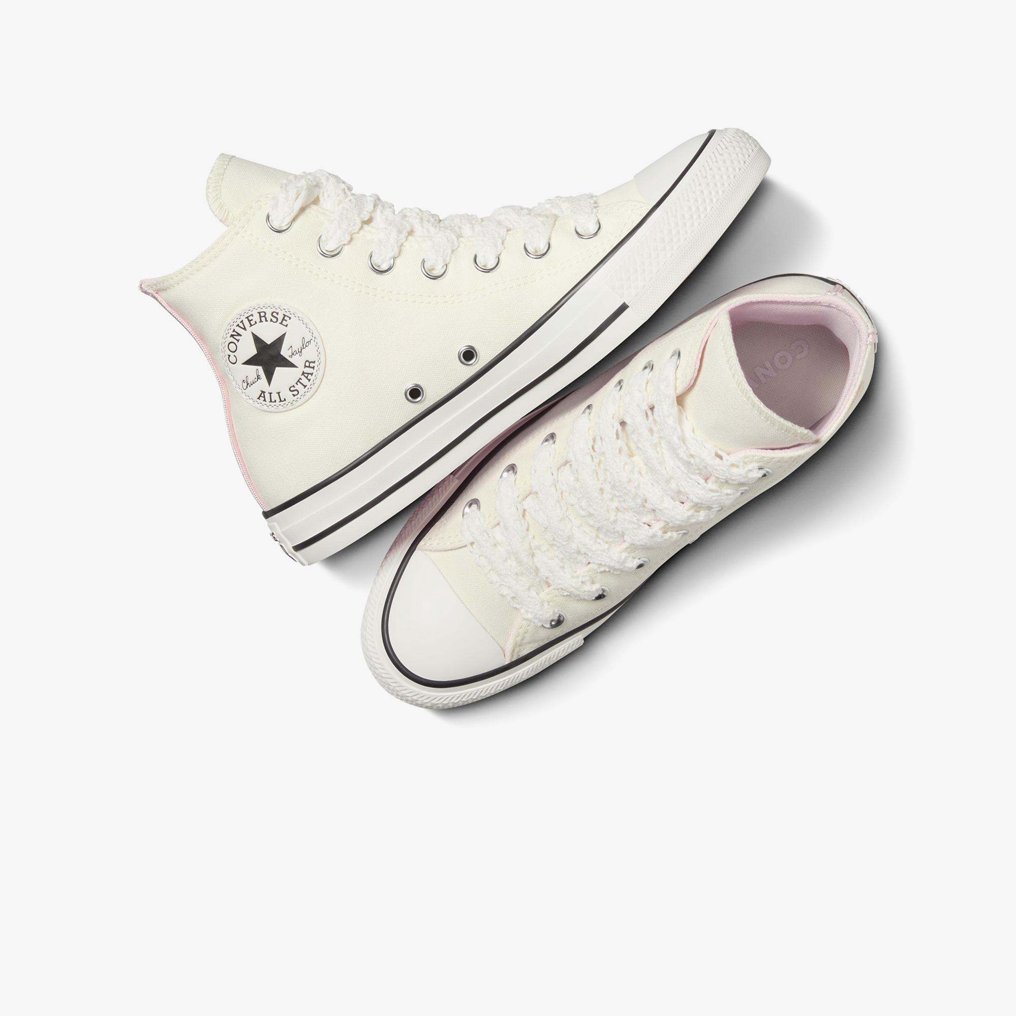 Converse Chuck Taylor All Star Crochet Laces Kadın Krem Sneaker