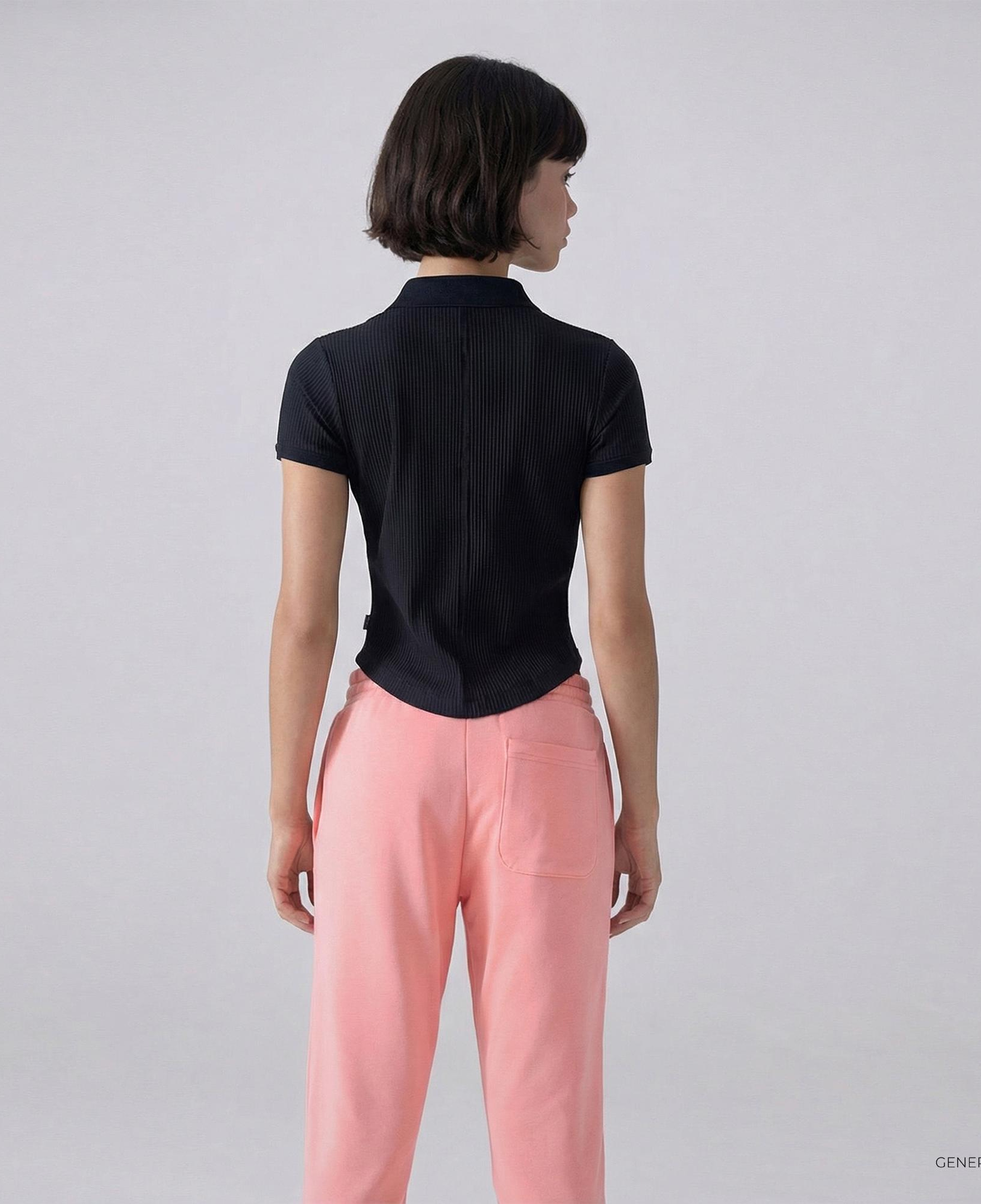 Converse Slim Fit Kadın Siyah Polo