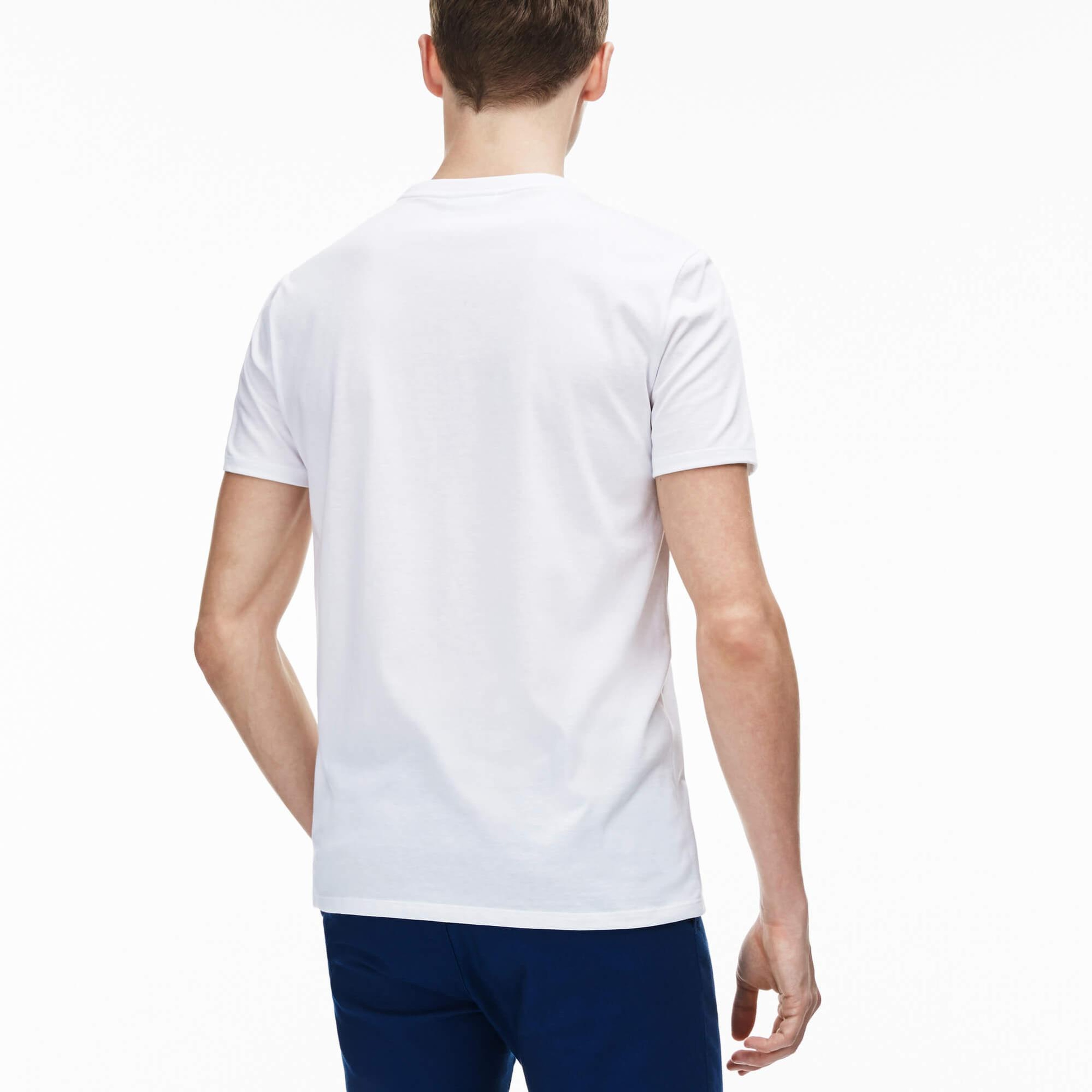 Lacoste Erkek Regular Fit V Yaka Beyaz T-Shirt
