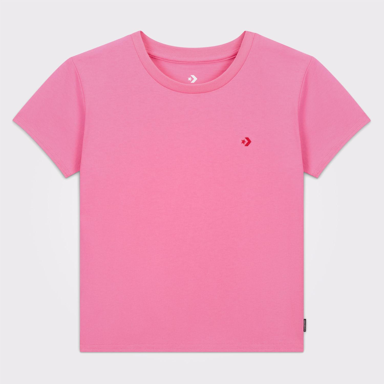 Converse Slim Fit Kadın Pembe T-Shirt