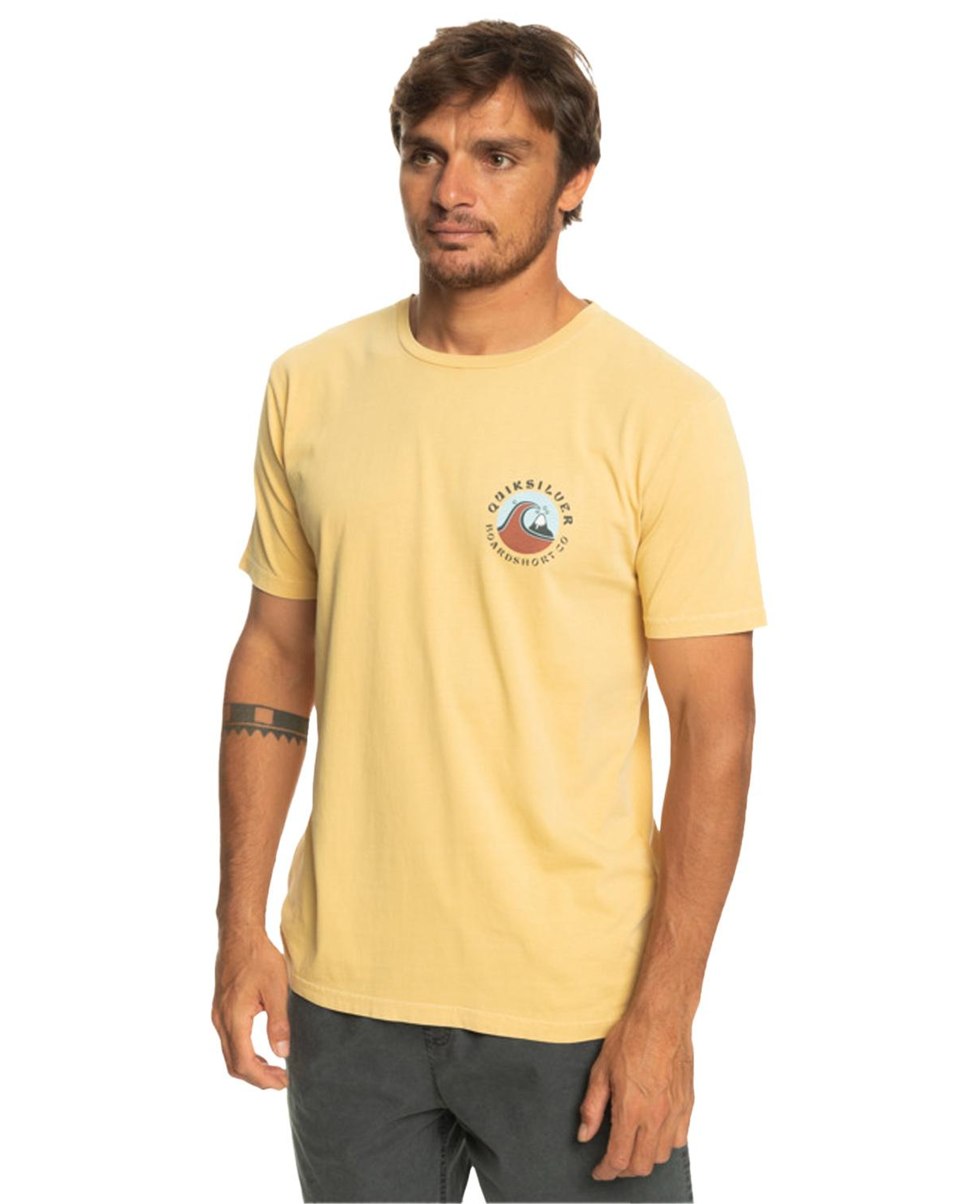 Quiksilver Qsbubblestamp Erkek Sarı Tişört