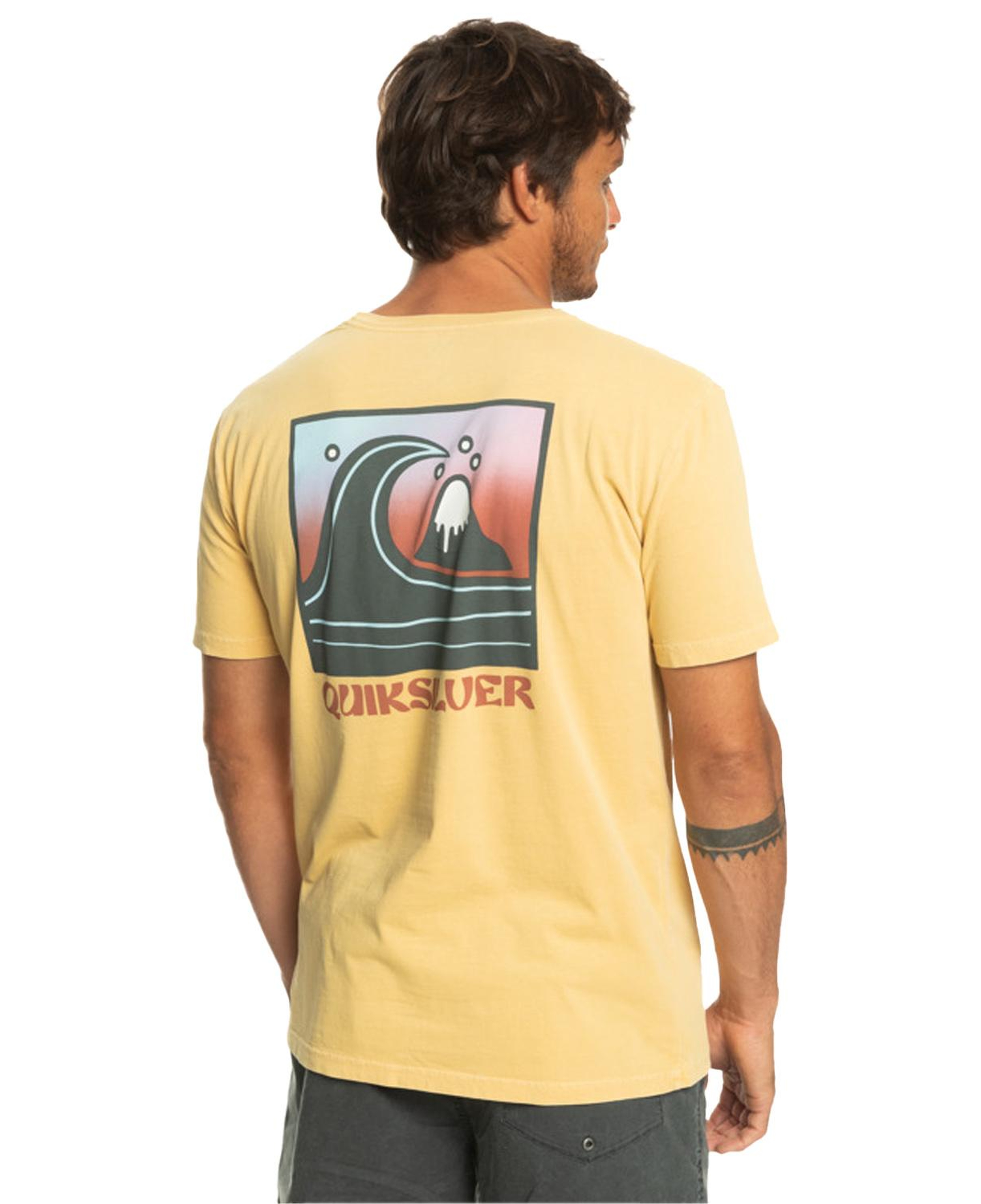 Quiksilver Qsbubblestamp Erkek Sarı Tişört