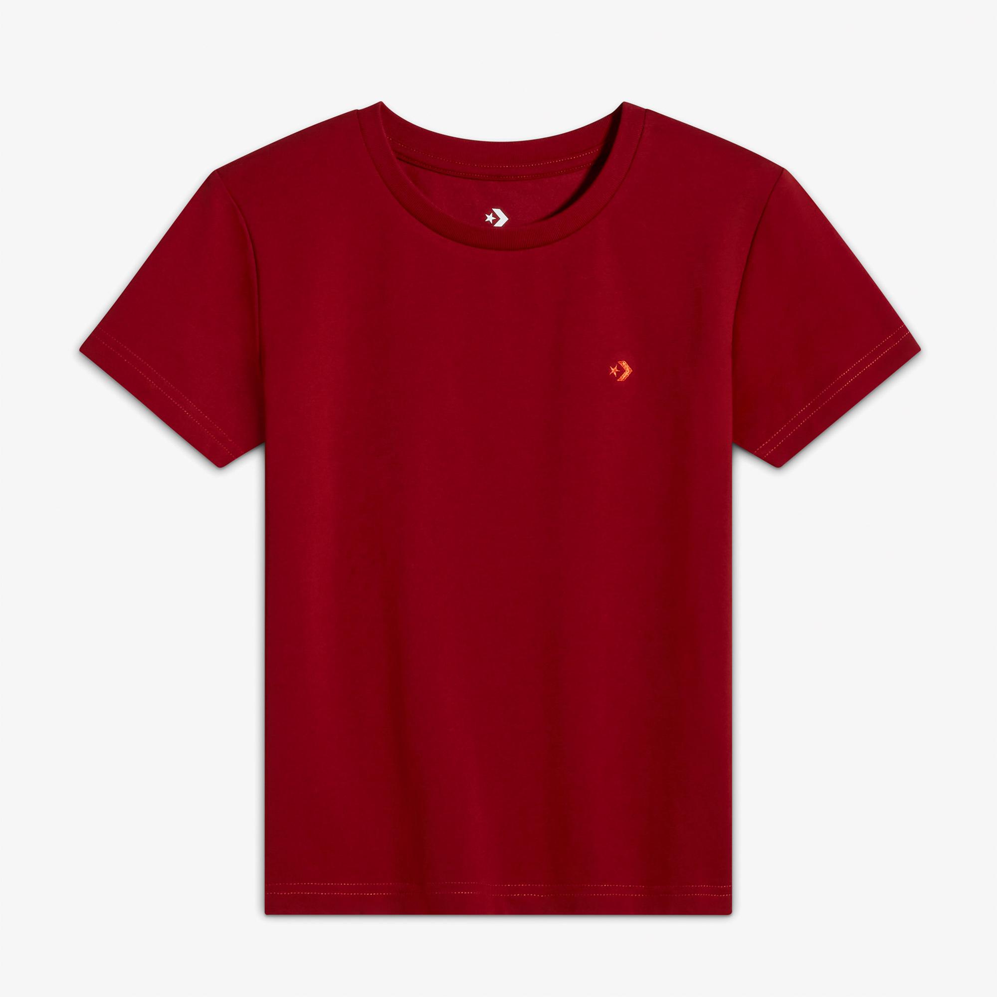 Converse Slim Fit Kadın Bordo T-Shirt