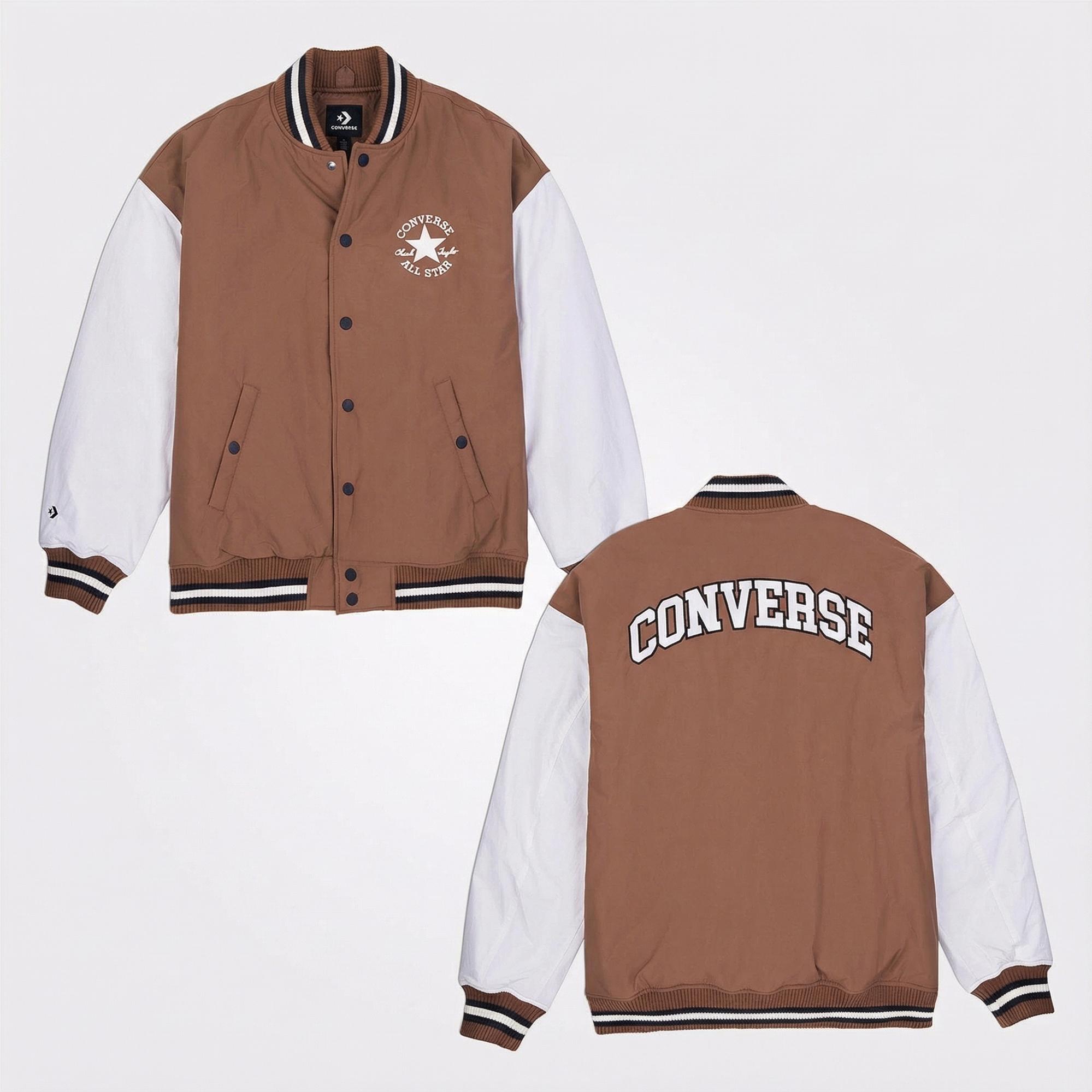 Converse Varsity Graphic Bomber Erkek Kahverengi Ceket