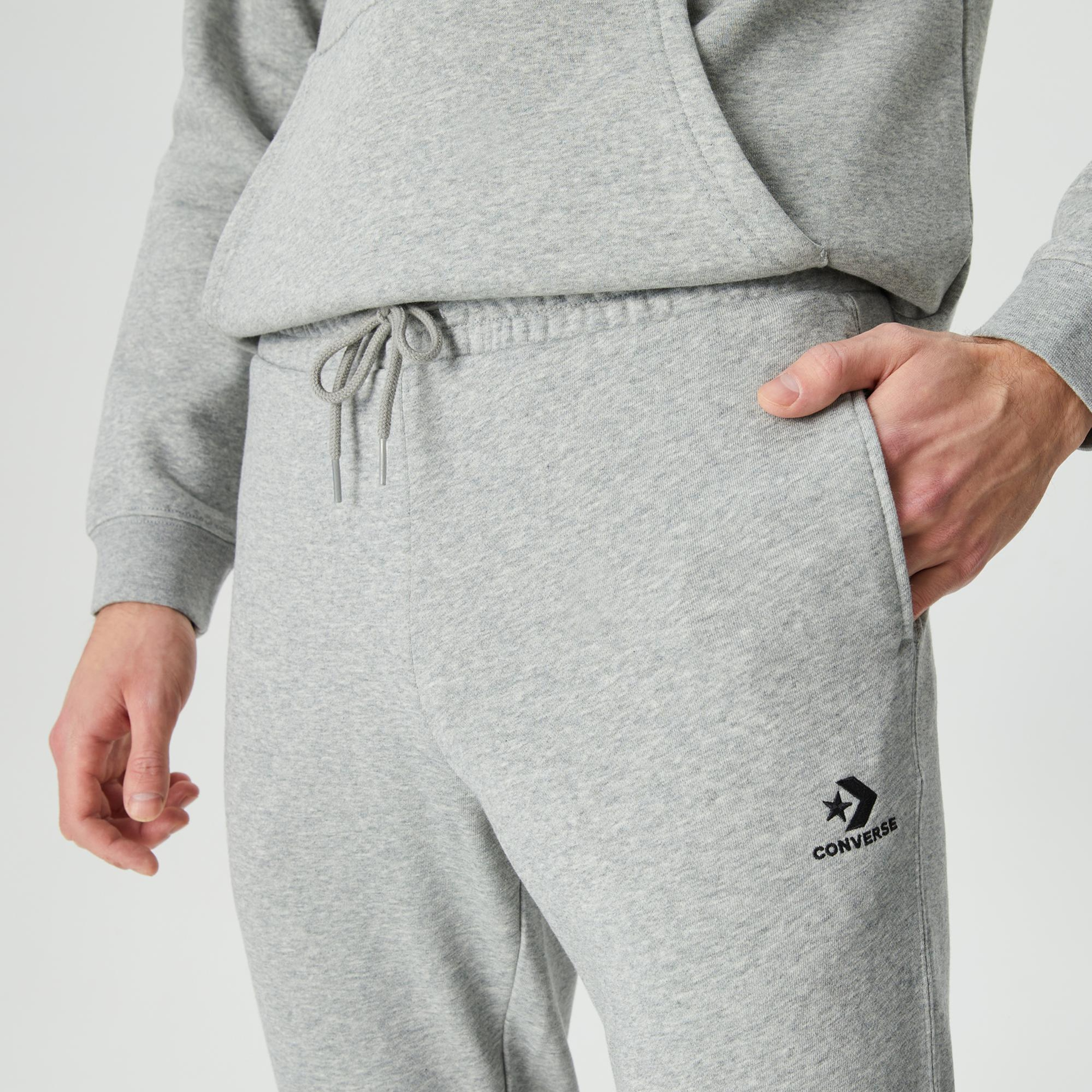 Converse Go-To Embroidered Star Chevron Unisex Gri Eşofman Altı