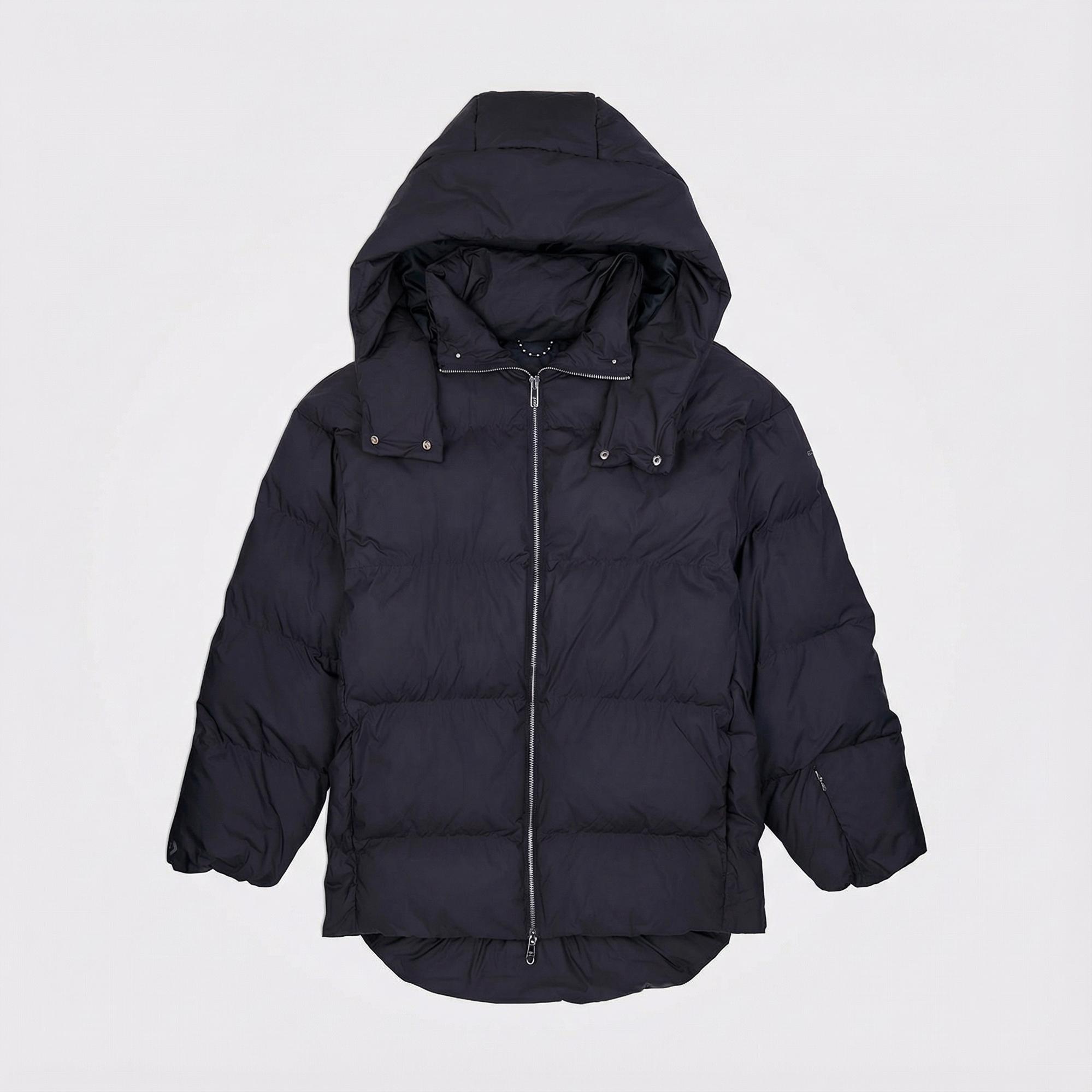 Converse Kadın Kapüşonlu Siyah Şişme Mont