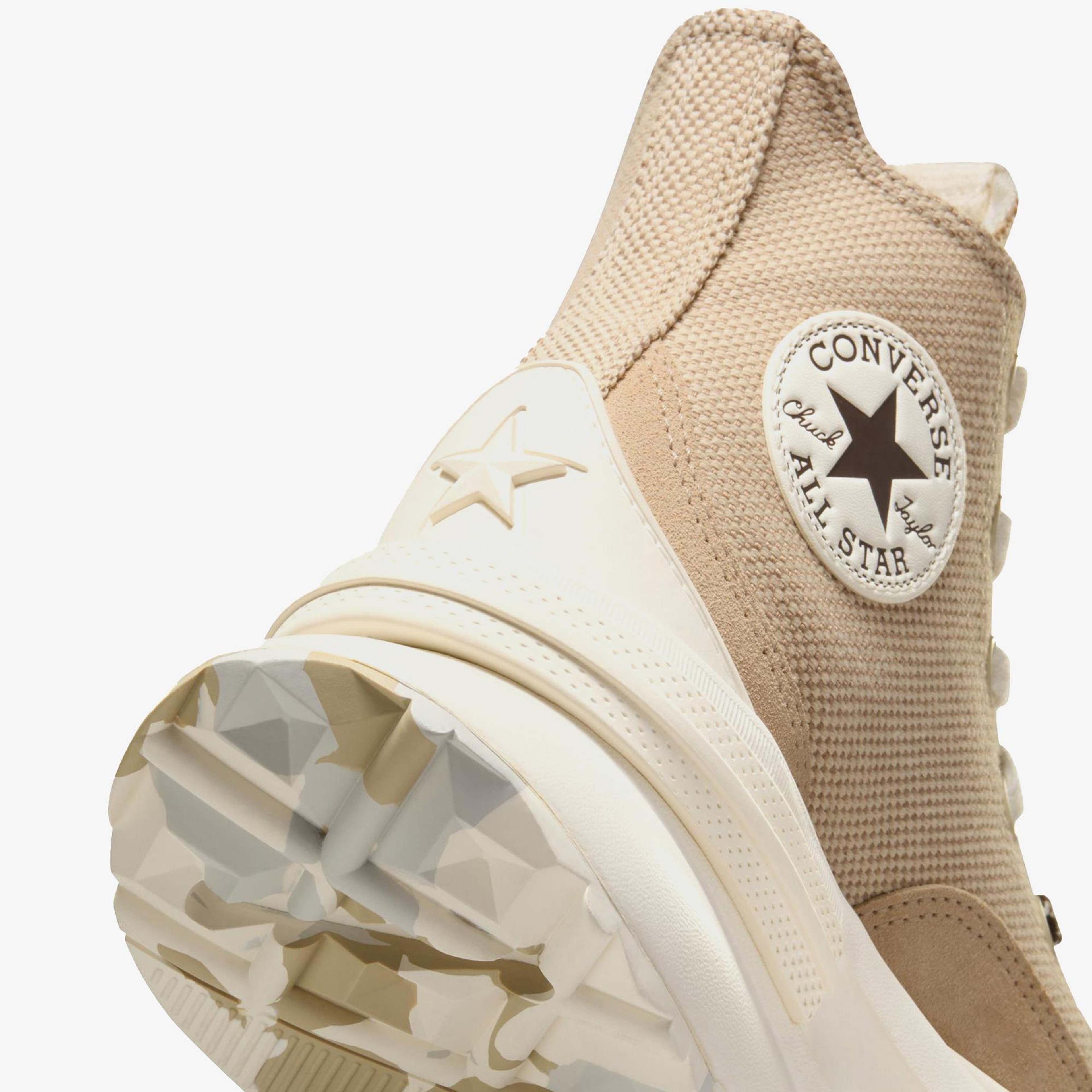 Converse Run Star Legacy CX Platform Canvas & Suede Unisex Bej Sneaker