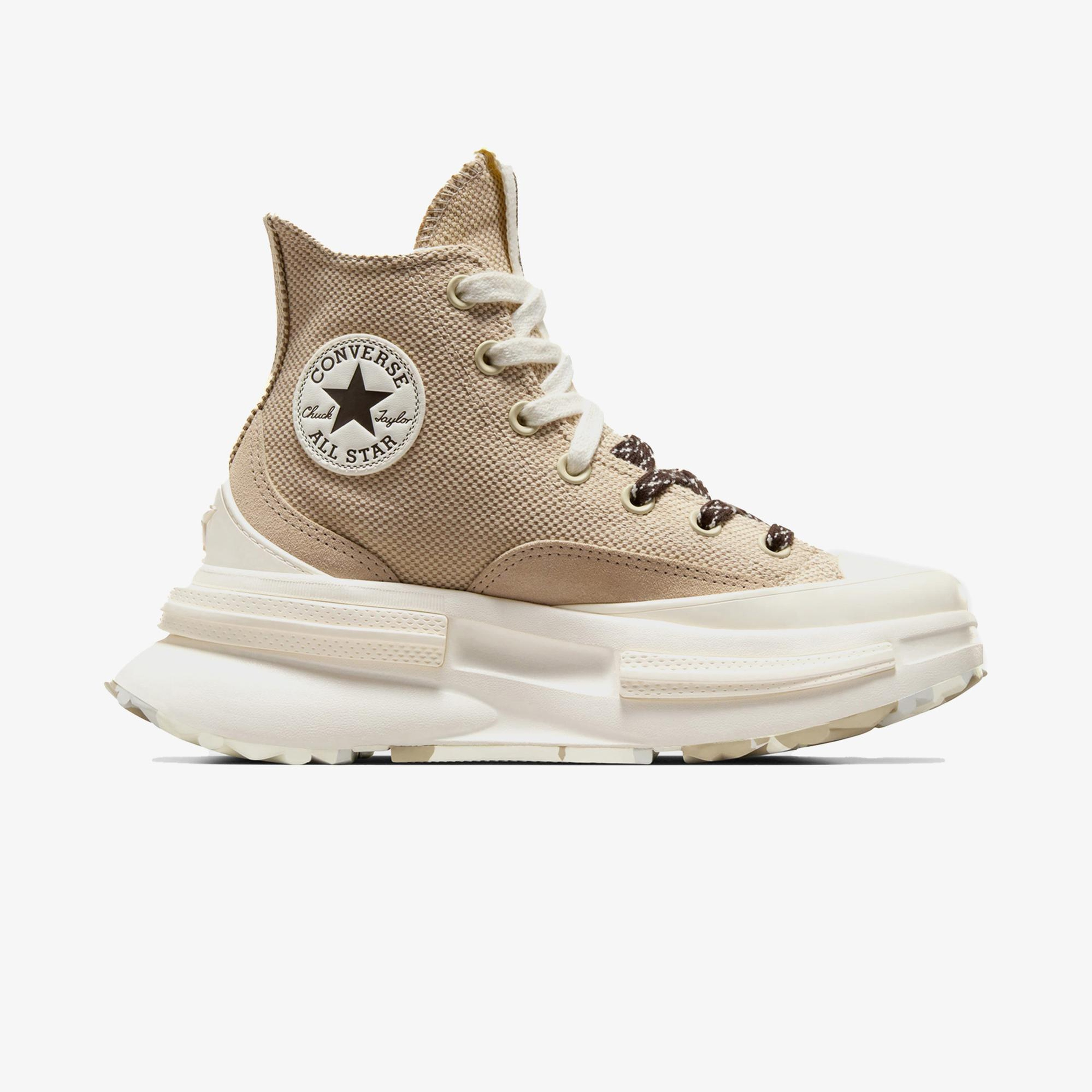 Converse Run Star Legacy CX Platform Canvas & Suede Unisex Bej Sneaker