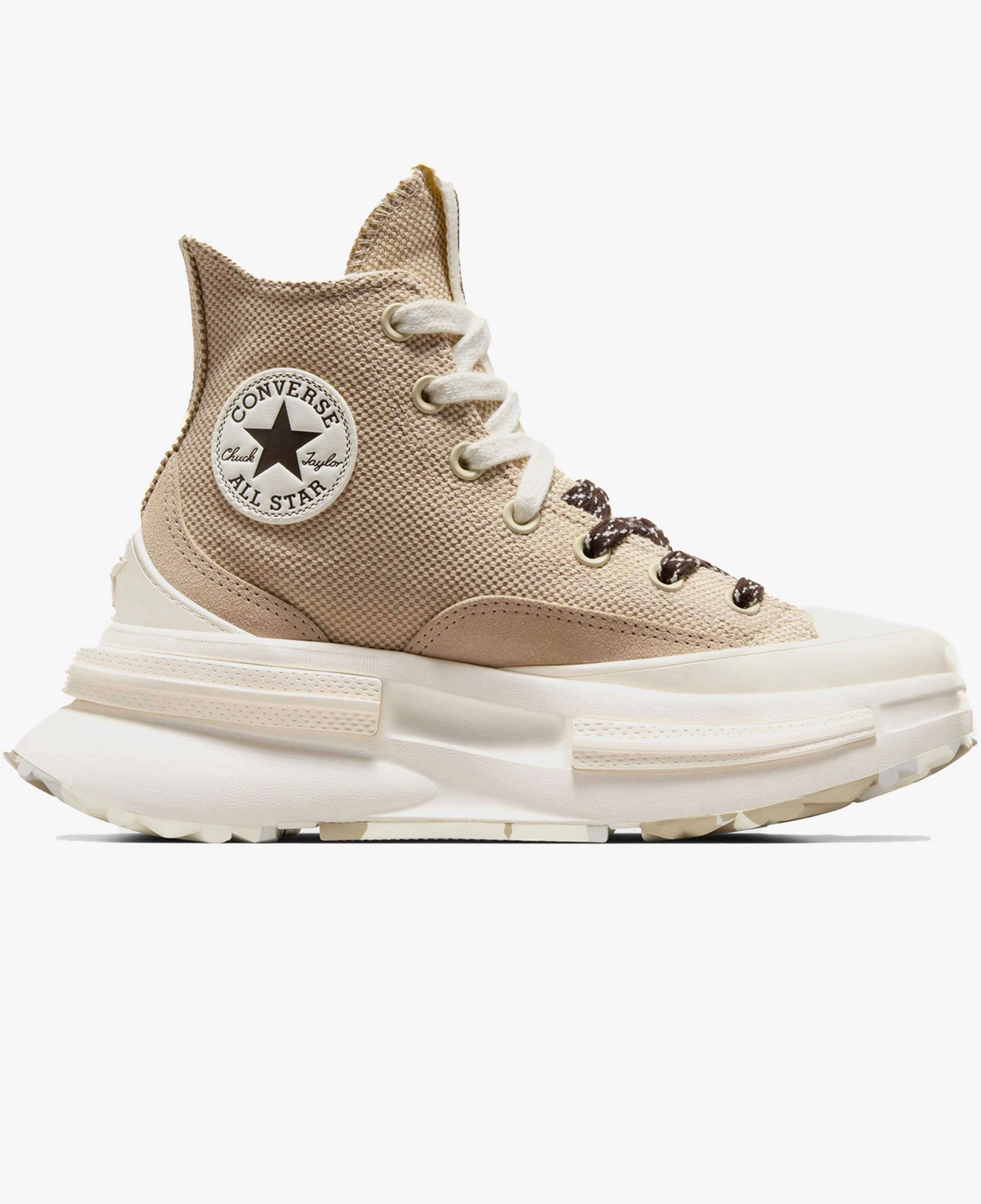 Converse Run Star Legacy CX Platform Canvas & Suede Unisex Bej Sneaker