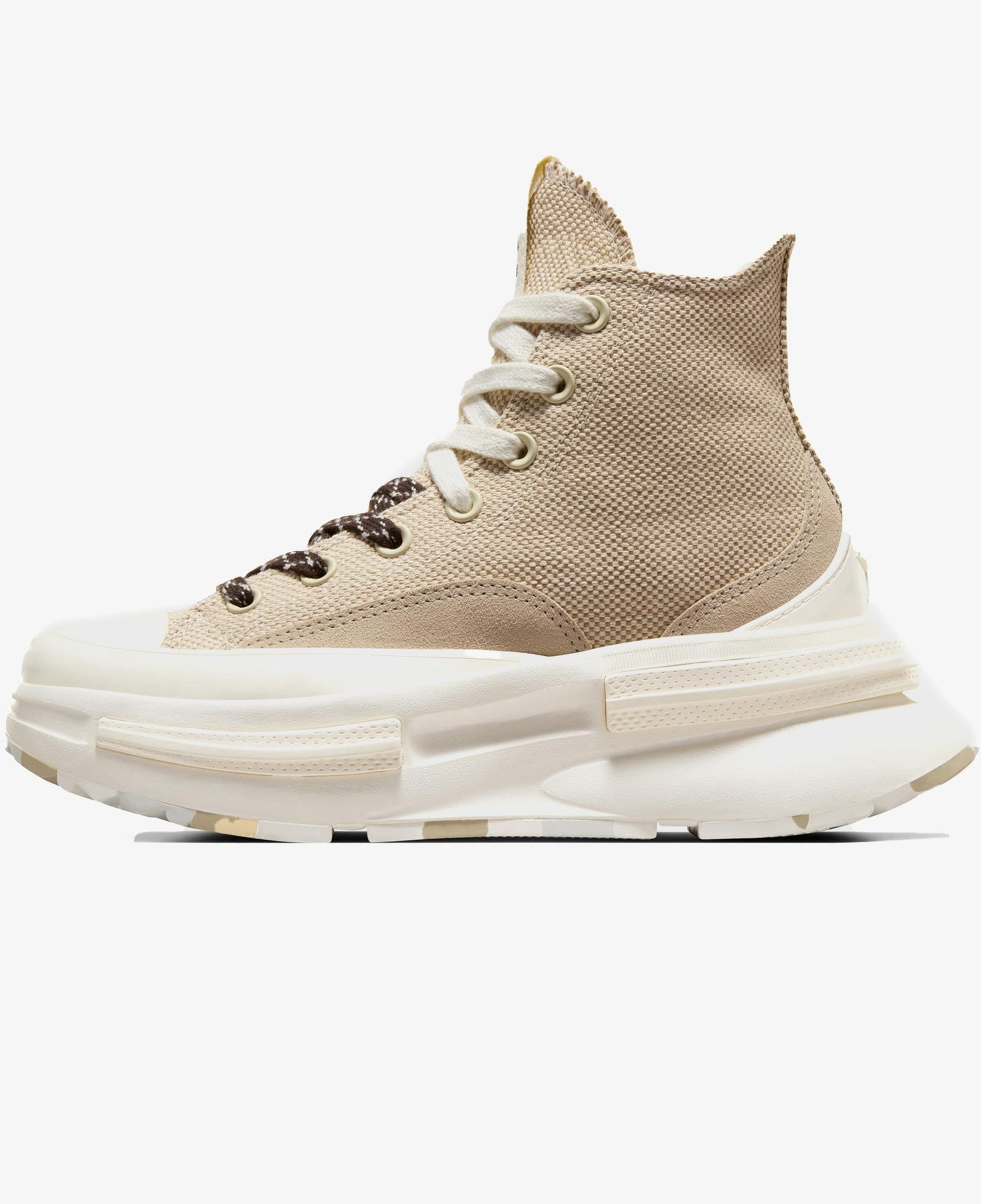 Converse Run Star Legacy CX Platform Canvas & Suede Unisex Bej Sneaker