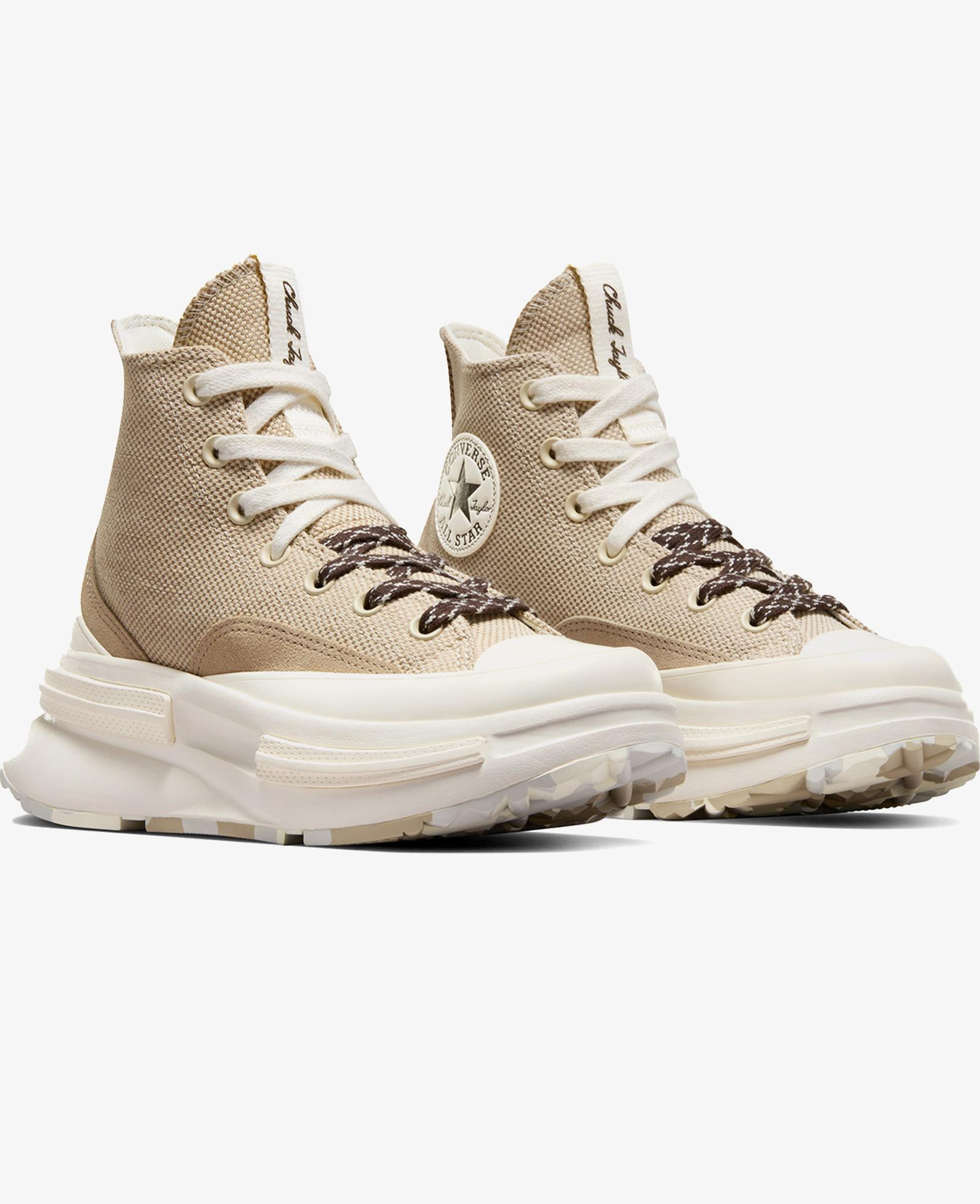 Converse Run Star Legacy CX Platform Canvas & Suede Unisex Bej Sneaker