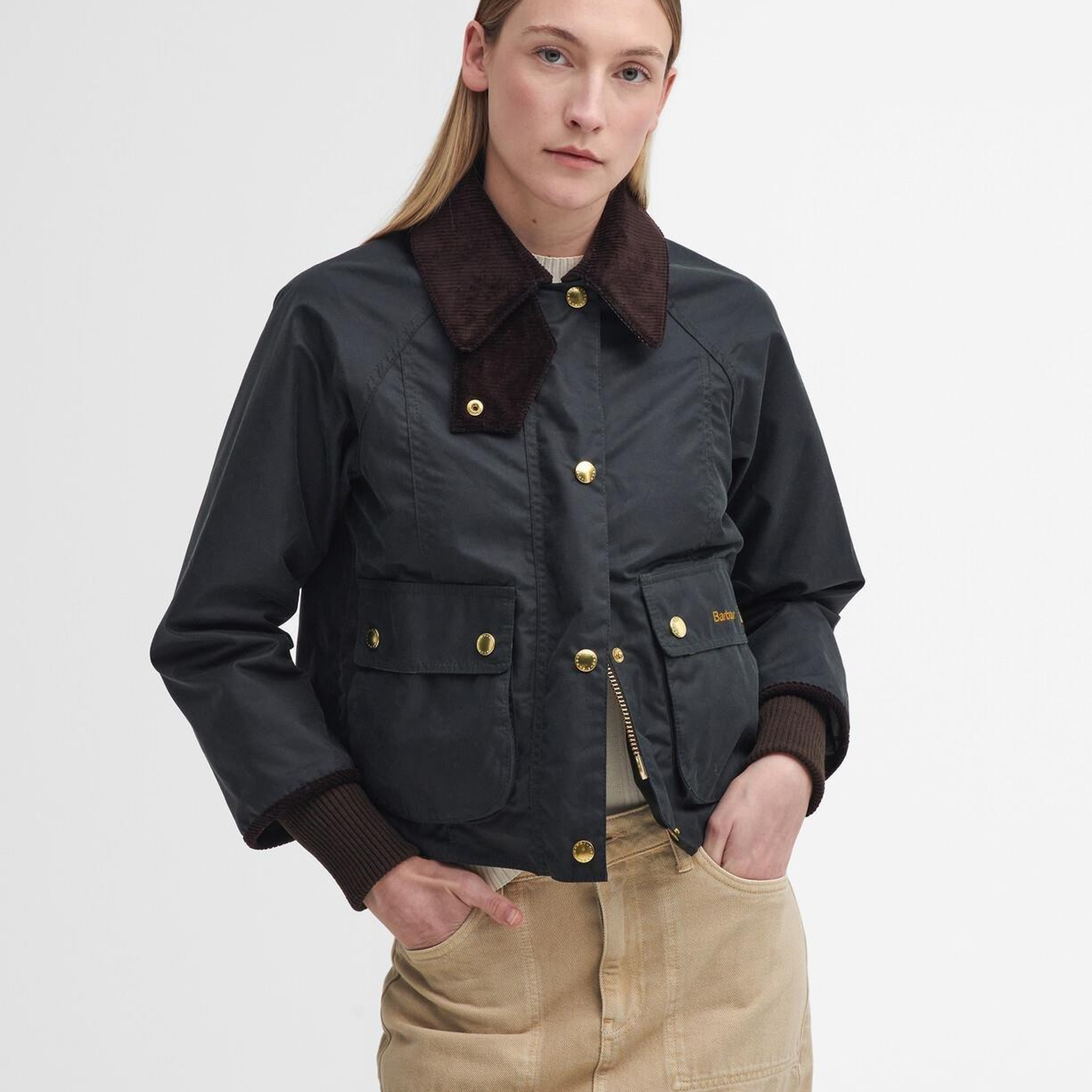 Barbour Cropped Beadnell Yağlı Ceket