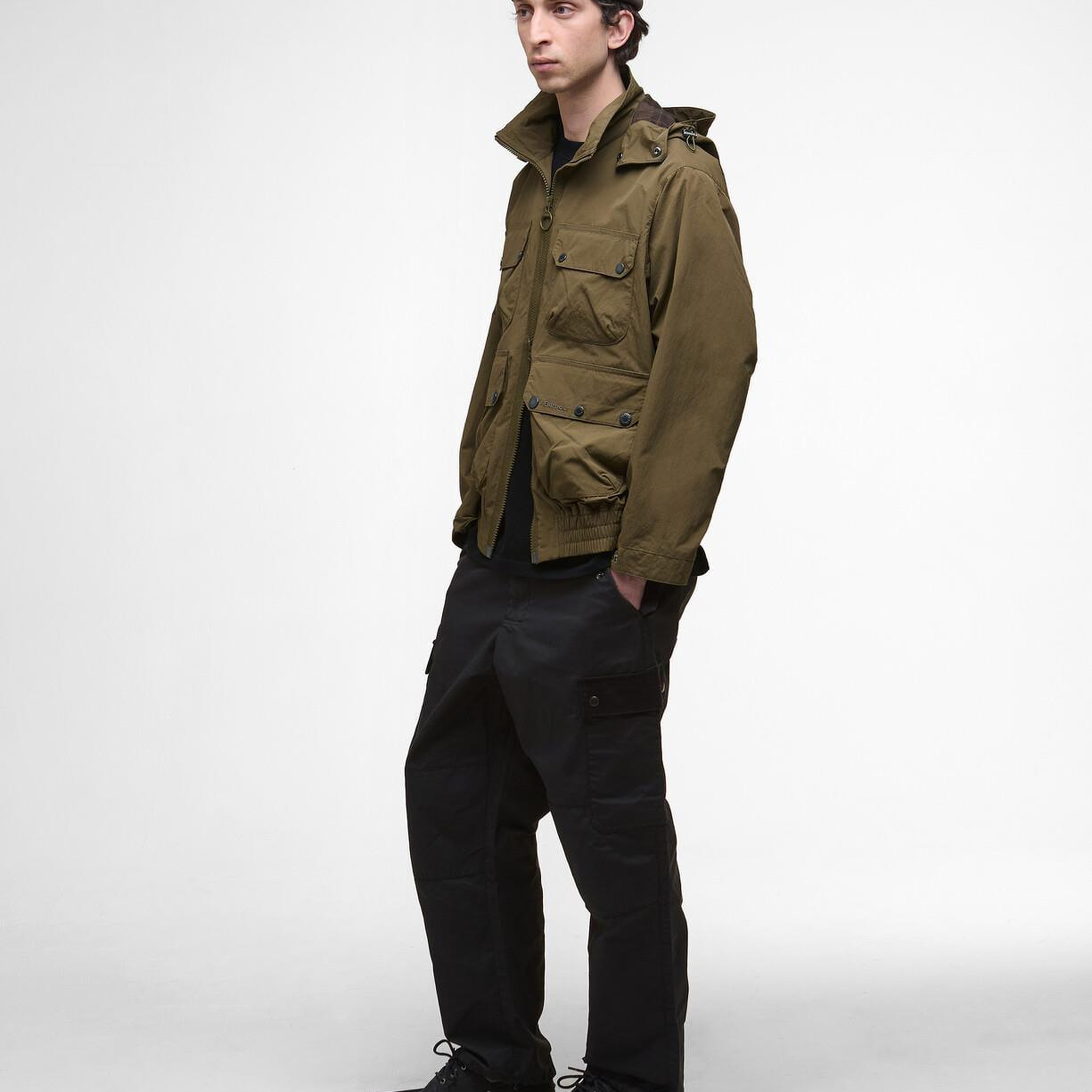 Barbour Re-Engineered Hooded Showerproof Flight Bedale Ceket