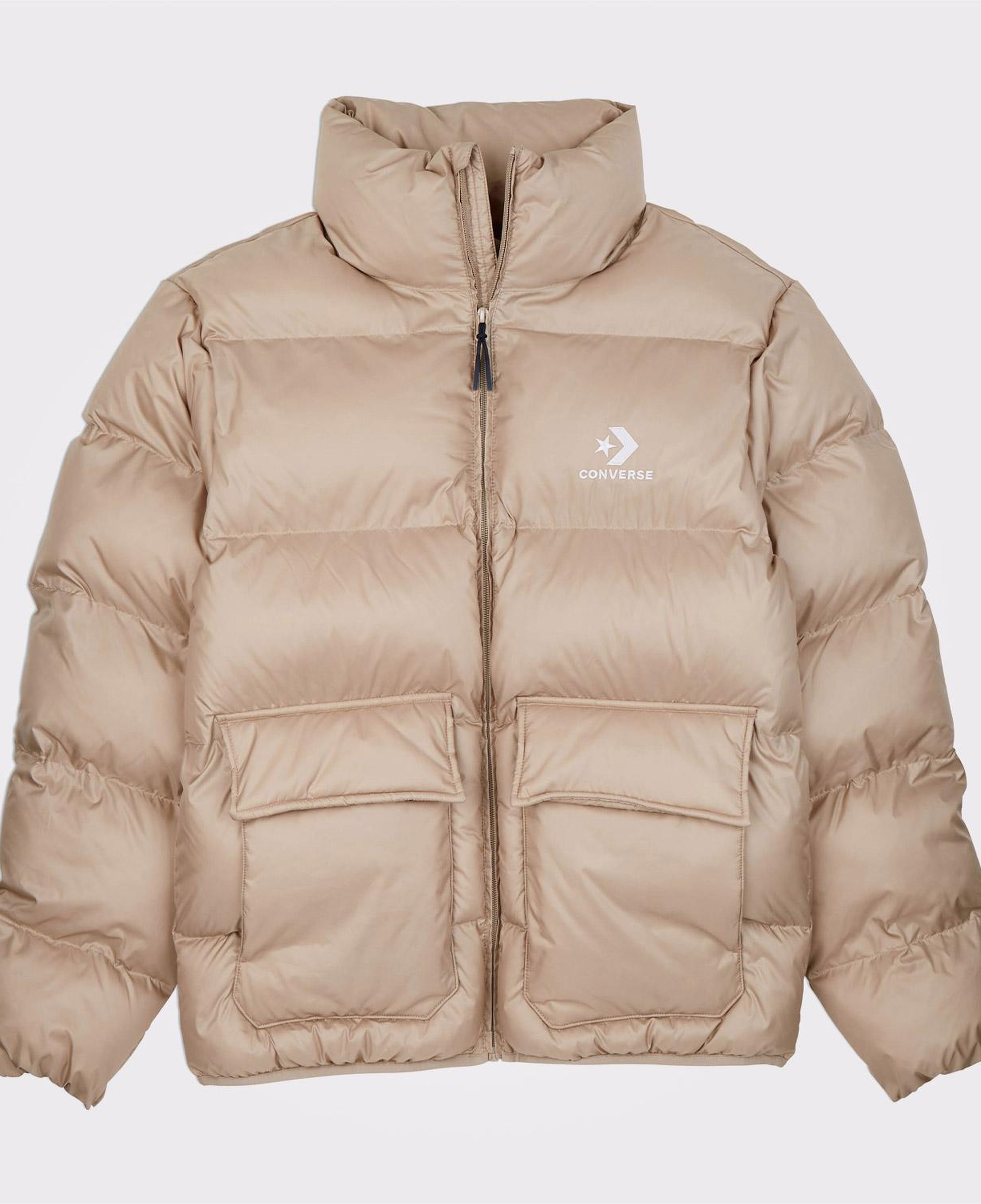 Converse Erkek Dik Yaka Kahverengi Şişme Mont