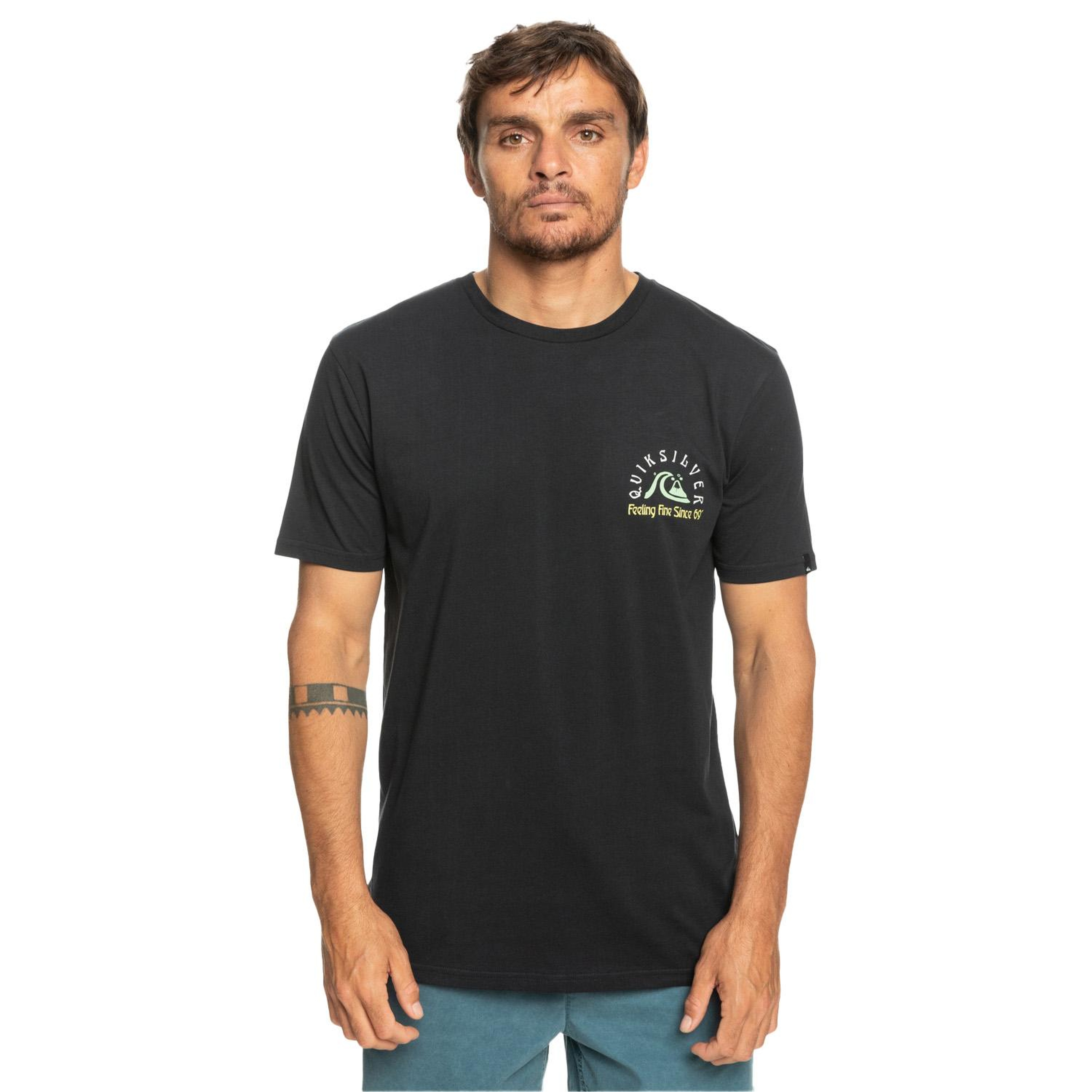 Quiksilver Originalbarrel Erkek Siyah Tişört
